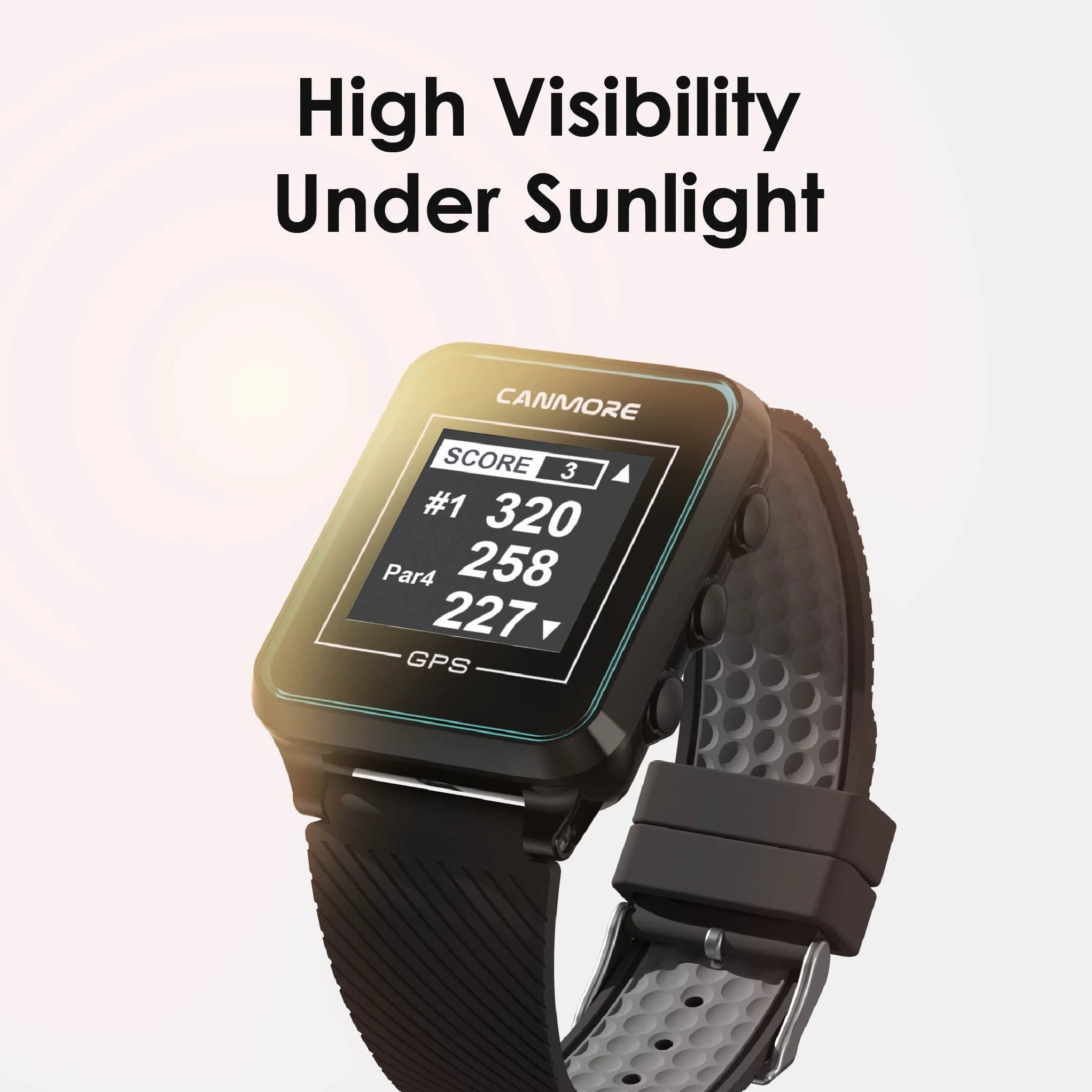 CANMORE TW356 Orologio GPS da golf con mappe mondiali precaricate, display LCD, Arancia