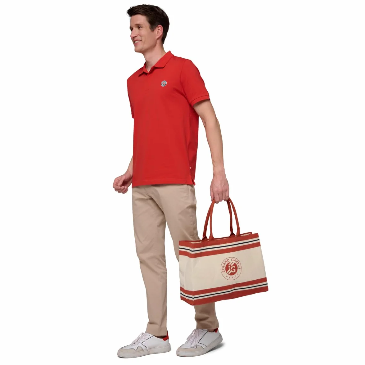 ROLAN GARROS Heritage Tote Bag Beige