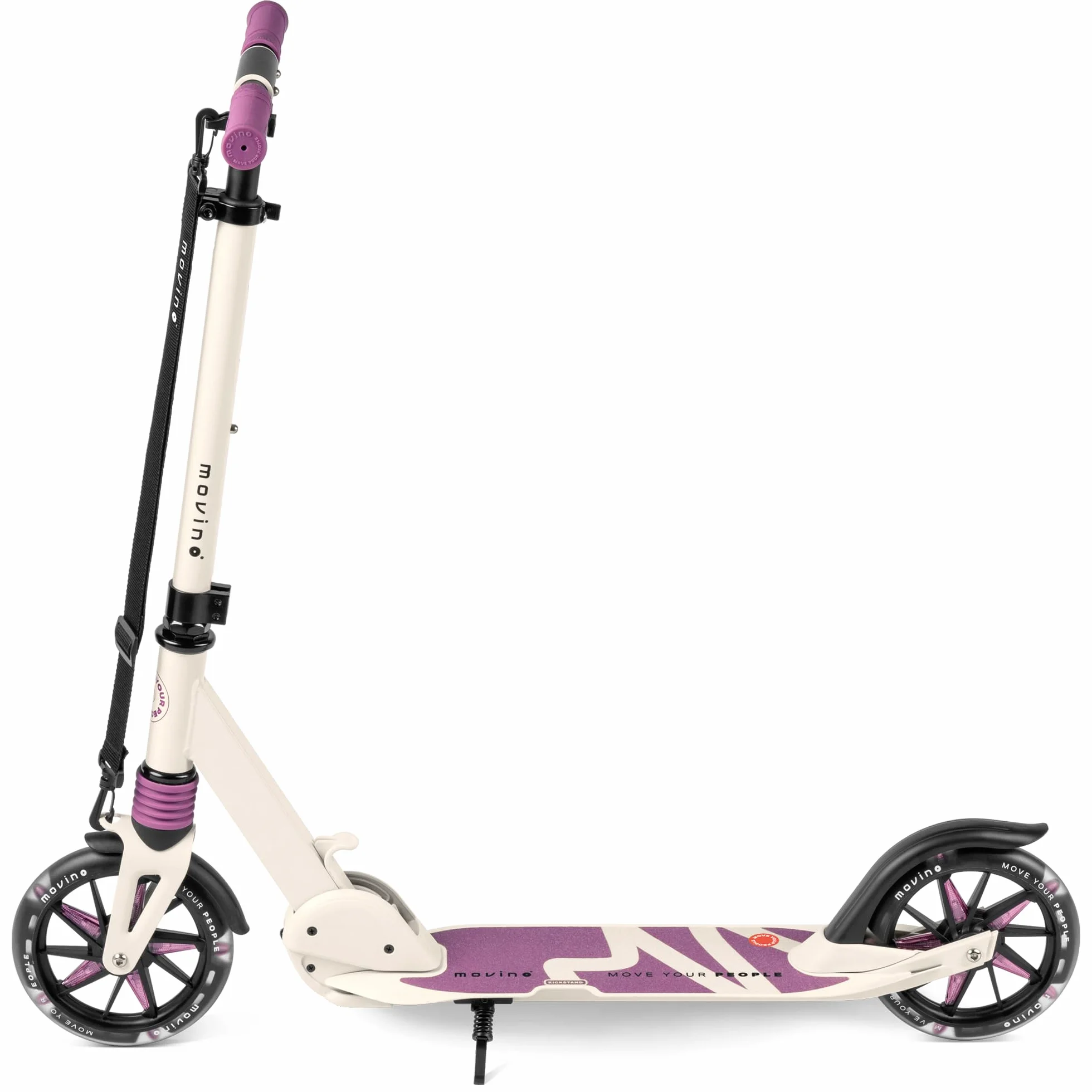 Movino Monopattino Urbano Pieghevole Scooter Ruote LED 180 mm Manubrio Regolabile 100 kg City Light