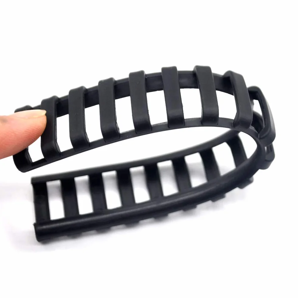 Trirock 4-Pack Black Heat Resistant Rifle Handguard Protector Rubber Ladder Rail Cover for Weaver Picatinny Rail