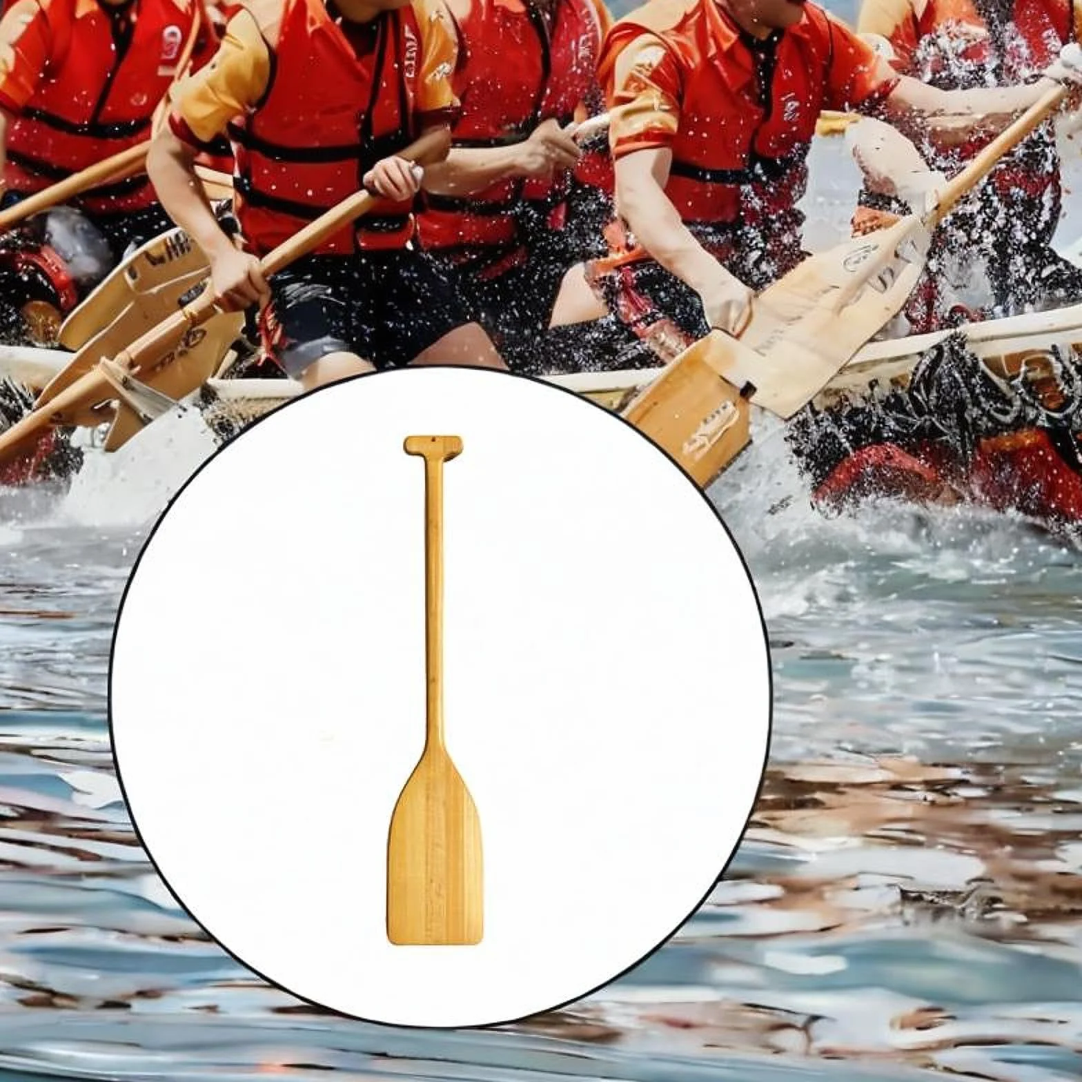 Pagaia in Legno per Barca 90 Cm, Leggera, Robusta, Decorazione Nautica, Remo per Canoa