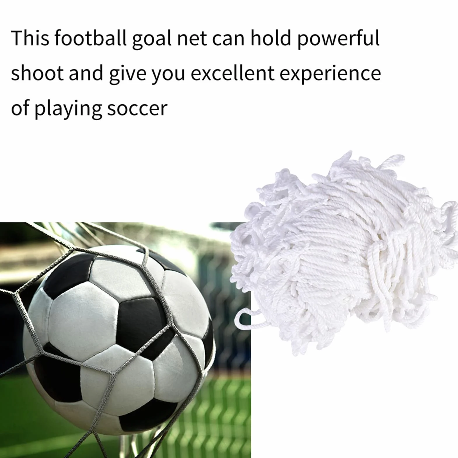 Rete da Calcio 3x2 m Fibra di Polipropilene Sostituzione Porta Allenamento