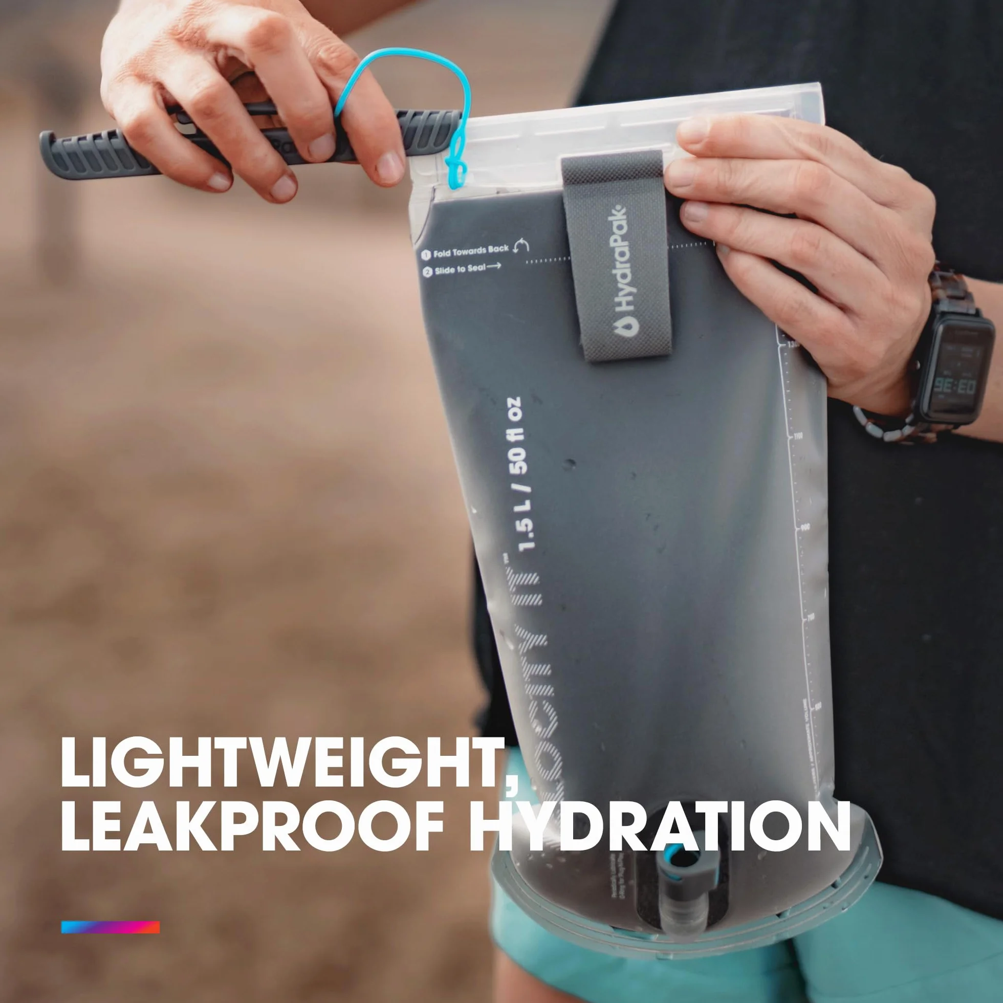 HydraPak Velocity IT (serbatoio di idratazione da 1,5 l o 2 litri) – Sacca d'acqua isolata/serbatoio per idratazione, valvola autosigillante, a prova di perdite e lavabile in lavastoviglie