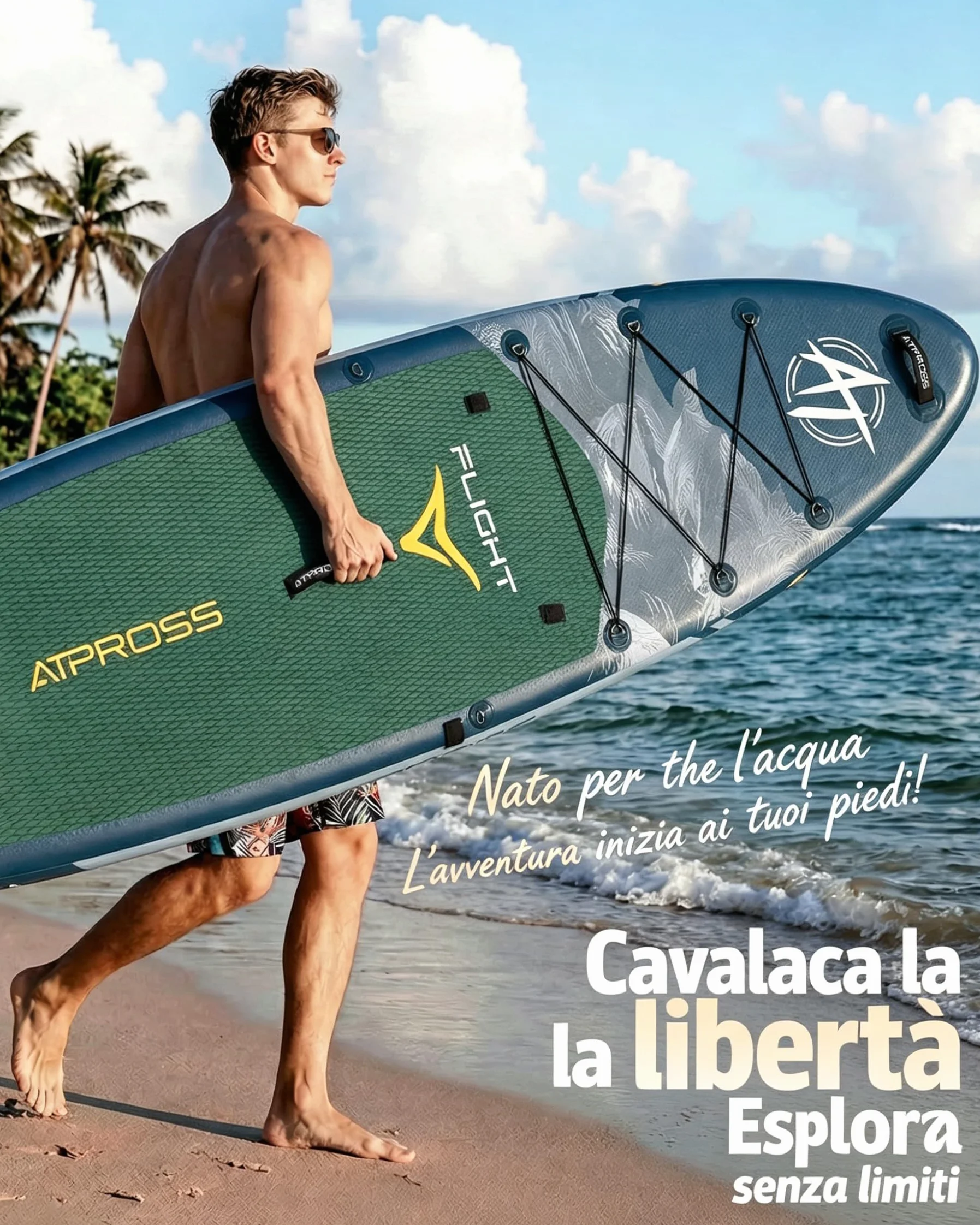 Tavola SUP Gonfiabile con Sedile Kayak e Accessori, 366x92cm Stand Up Paddle Extra Largo e Stabile, Portata 240kg, Canoa Gonfiabile 2 Posti per Yoga, Pesca e Surf