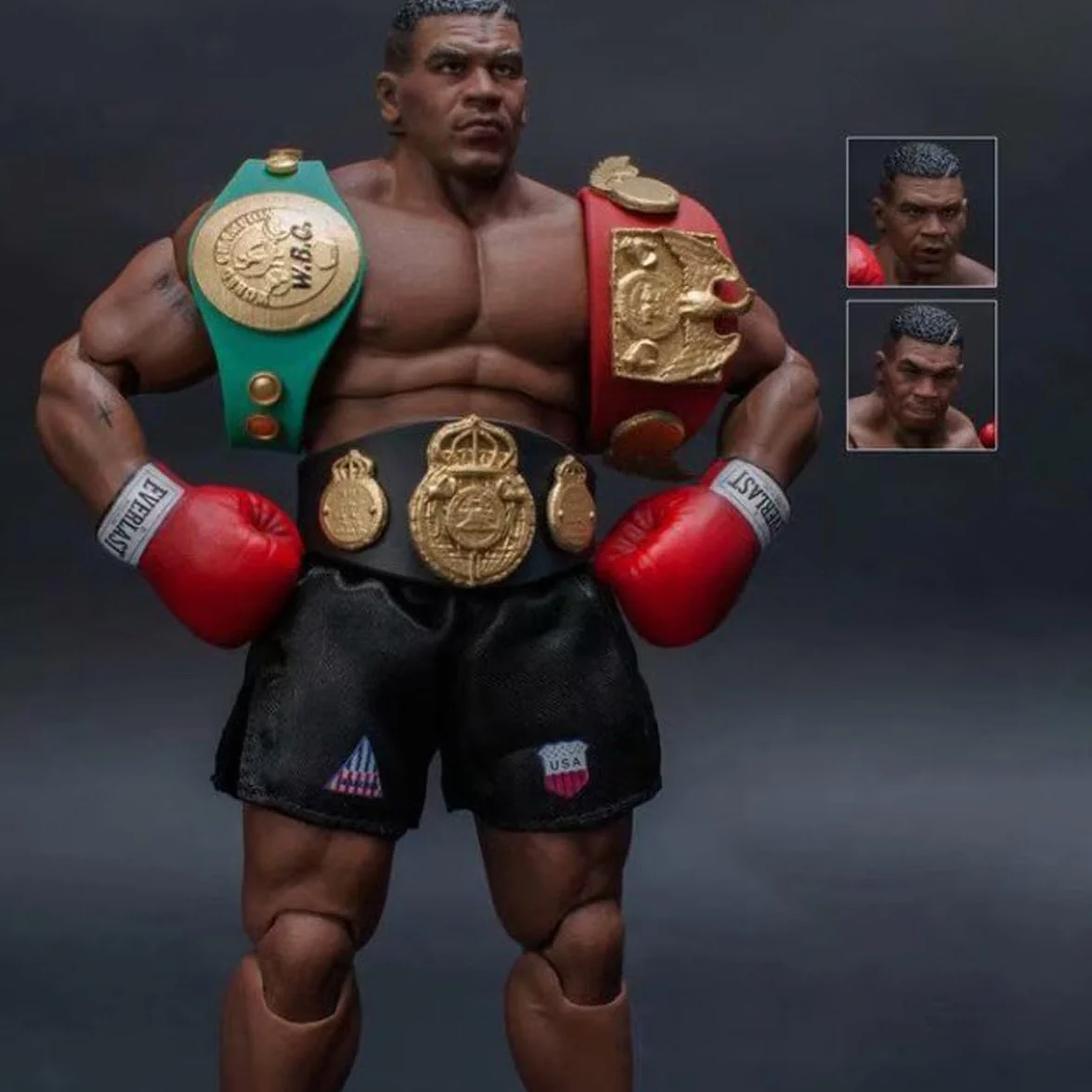 Action figure Tyson modelli personaggio boxe accessori 3 teste 3 cinture collezione