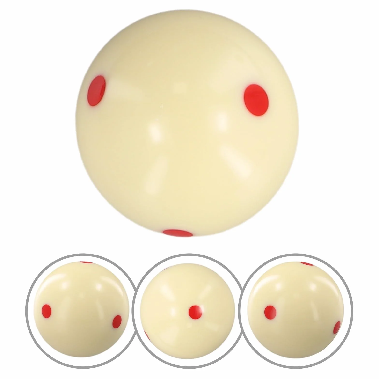 Pallina da allenamento per biliardo, palla rossa 5,7 cm, 6 punti, resina, accessorio per visualizzazione obiettivi