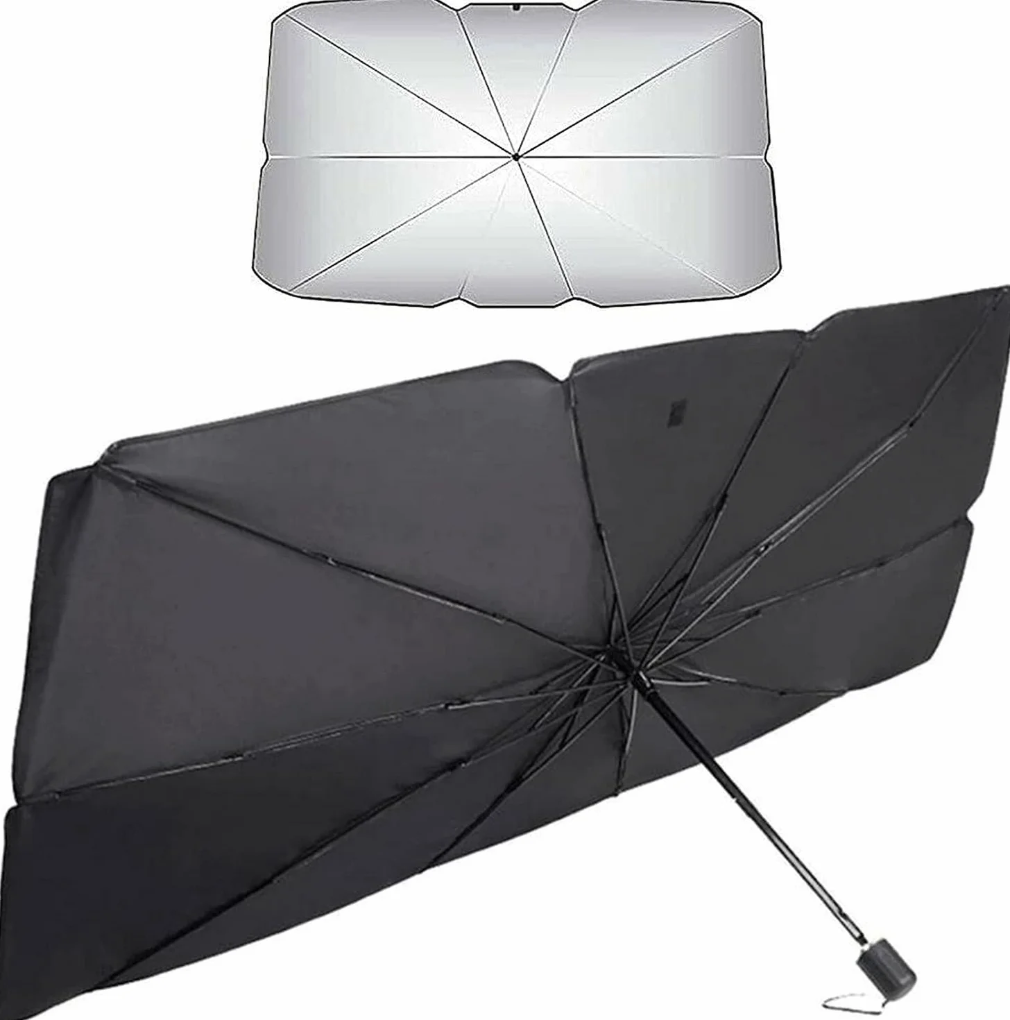 SQUADO - Parasole Auto – Ombrello Parasole Pieghevole per Parabrezza Interni Macchina – Schermo Anti-Uv GladeShade per Automobile – Telo Proteggi Cruscotto Copriparabrezza dal Sole Universale