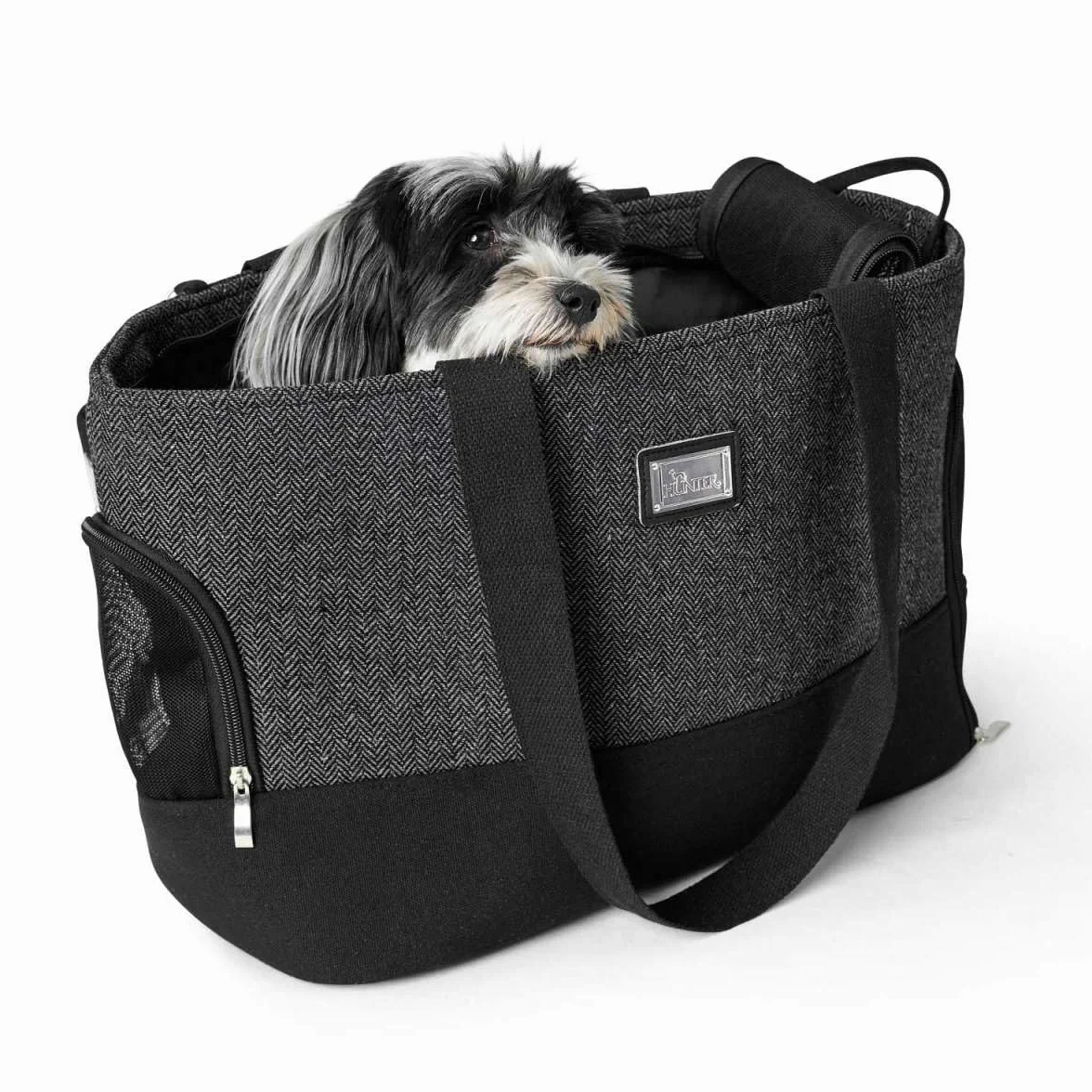 HUNTER Shopper Barcelona 40x19x30 cm szary z astuccio porta sacchettini
