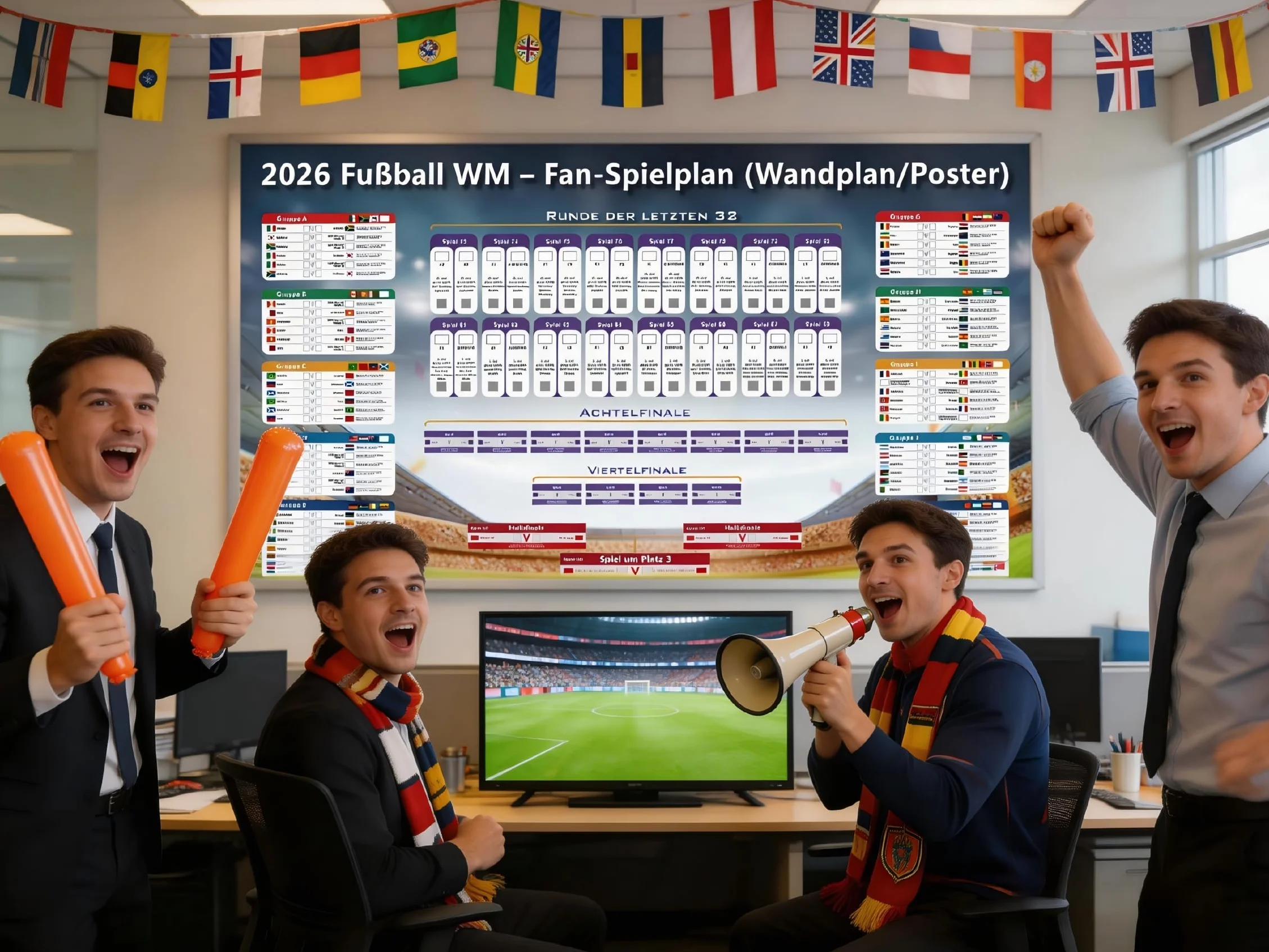 Plakat Mundial 2026 A1 Oficjalny Grafik Meczy Dekoracja Torneo
