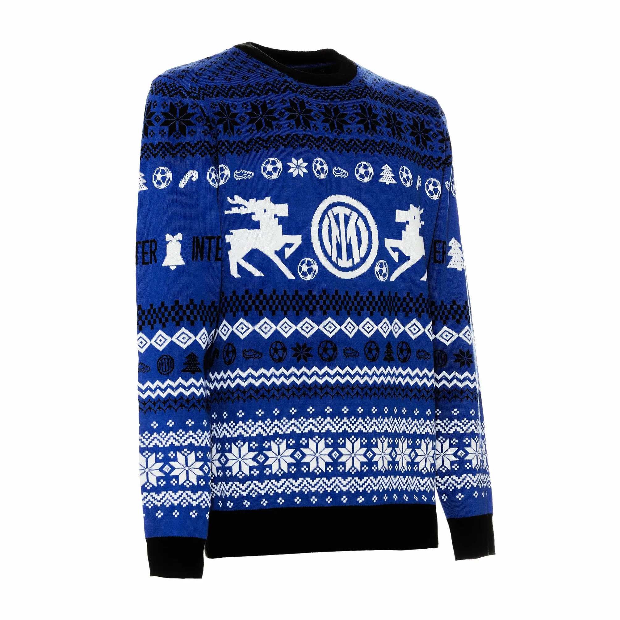 Inter Maglione Natalizio Unisex Adulto Nerazzurro XL