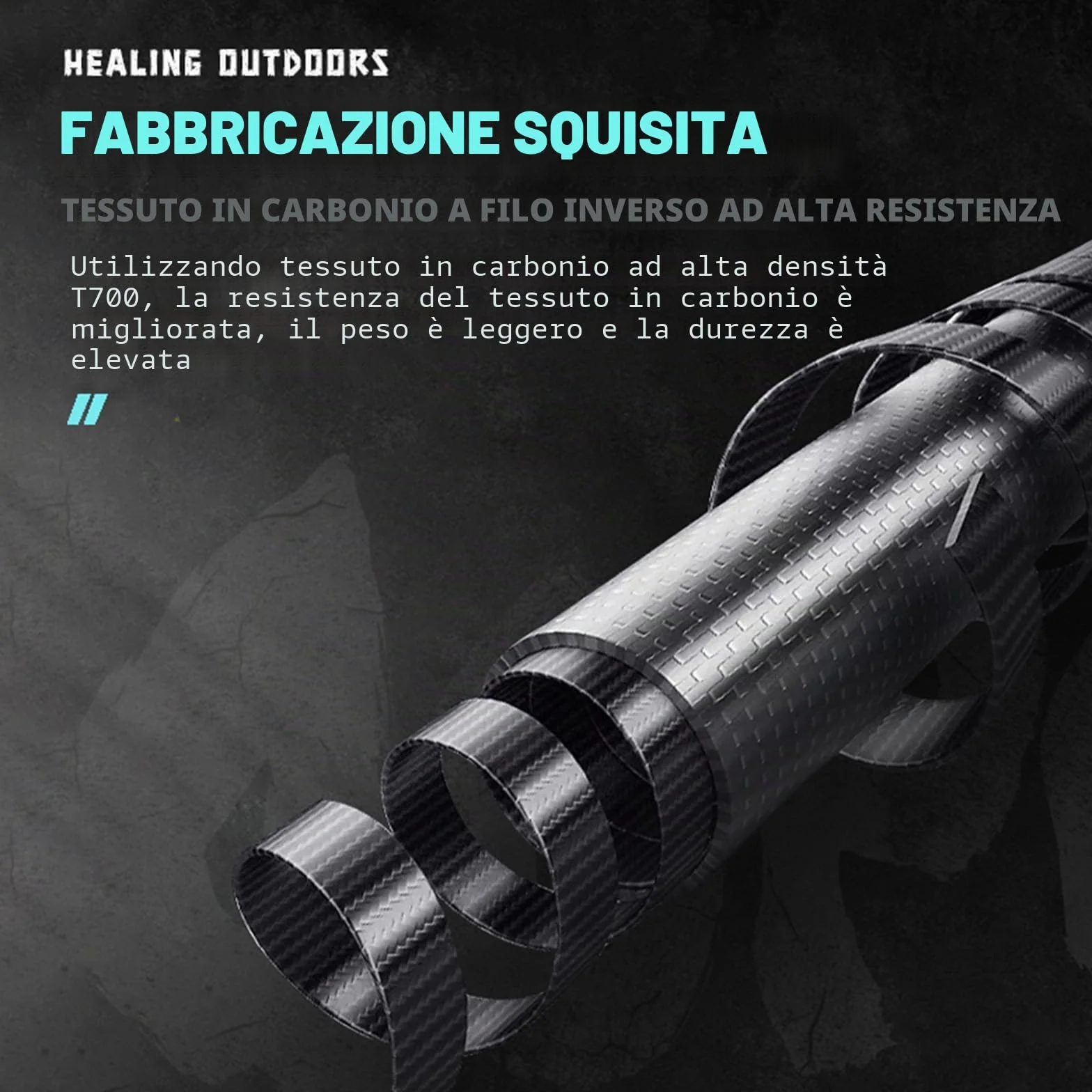 KHEALING Stecca da Biliardo Professionale Fibra di Carbonio Nera 12,5 mm 147 cm