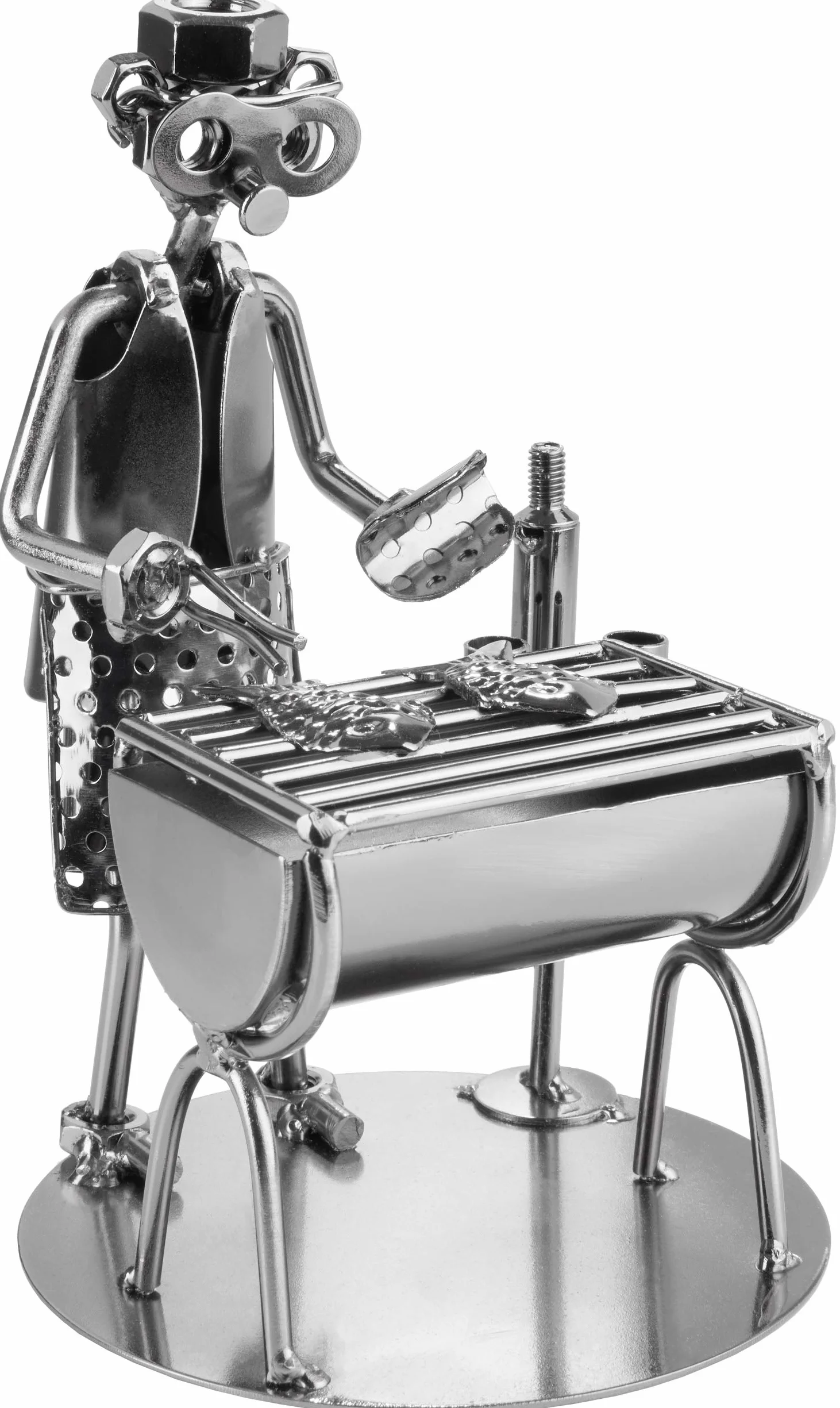 BRUBAKER Vite Uomo Grill per barbecue - Figura Uomo di Metallo - Fatto a Mano in Ferro