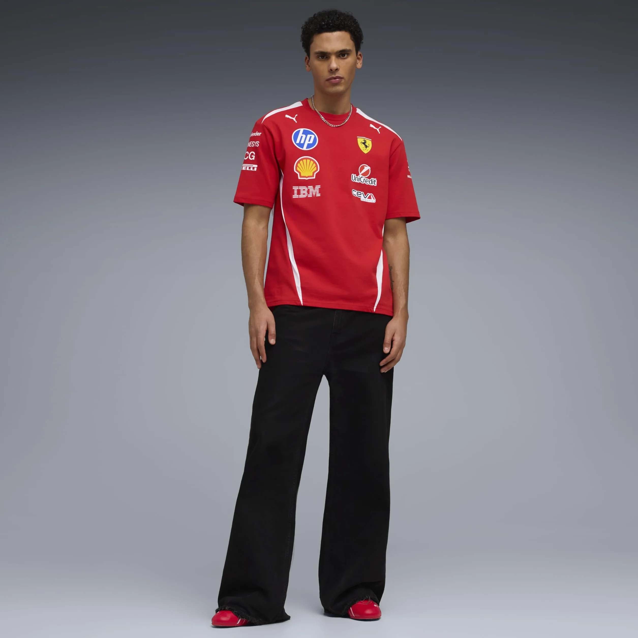 PUMA Scuderia Ferrari F1 2026 T-Shirt Team Driver Uomo Rosso