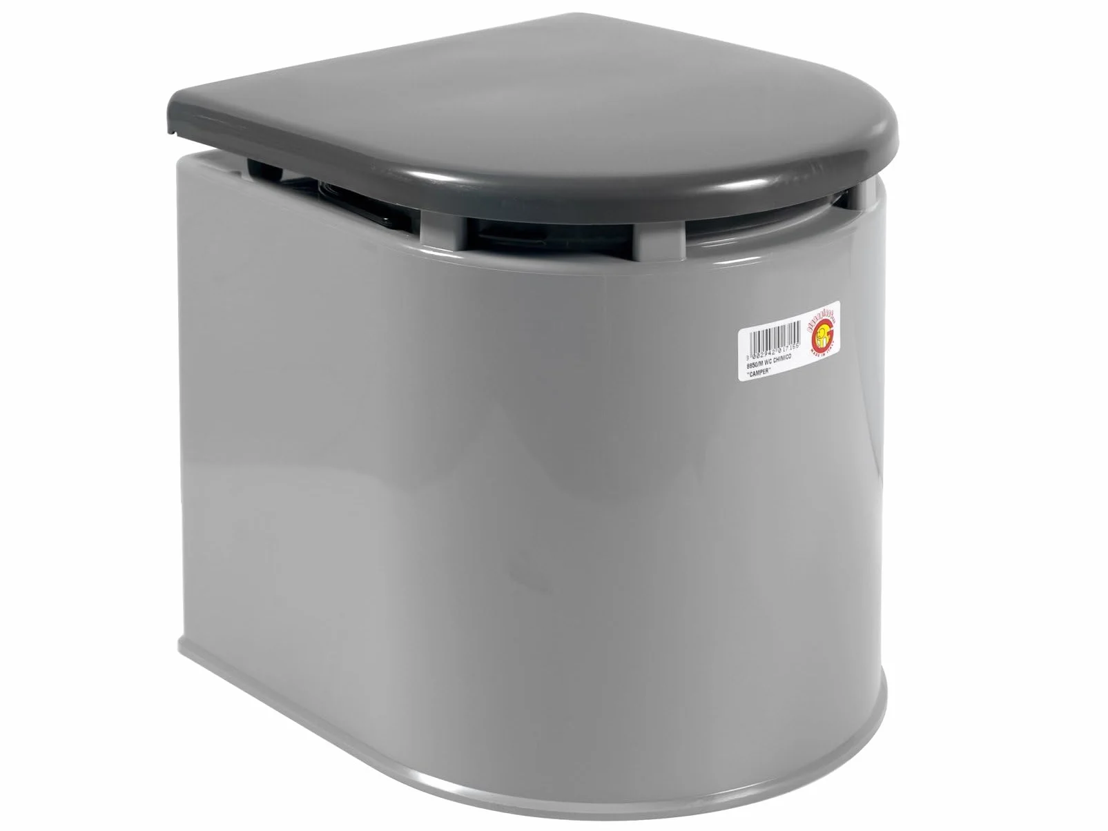 Giganplast WC Chimico Camper 41x36x38 cm 12 litri portata 120 kg Grigio