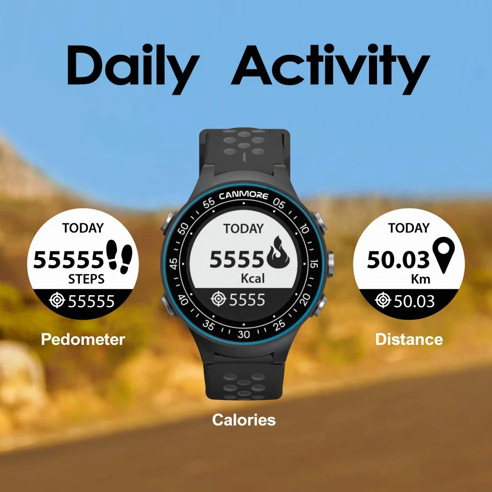 CANMORE TW411 GPS Golf Orologio Fitness Tracker, blu