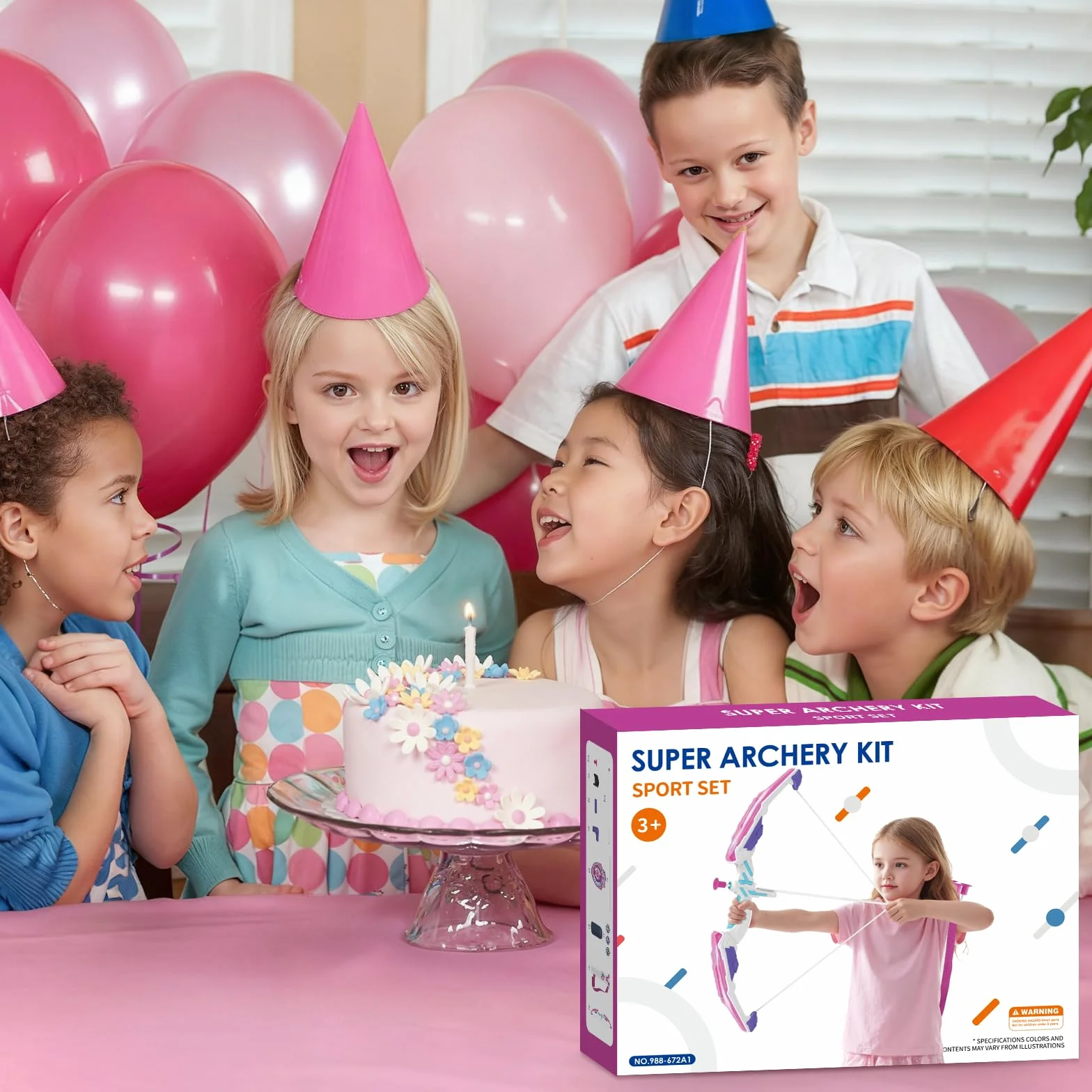 HYES Arco e Frecce per Bambini con Luci LED, Set Giocattoli Tiro con l'Arco con Ventose e Bersaglio