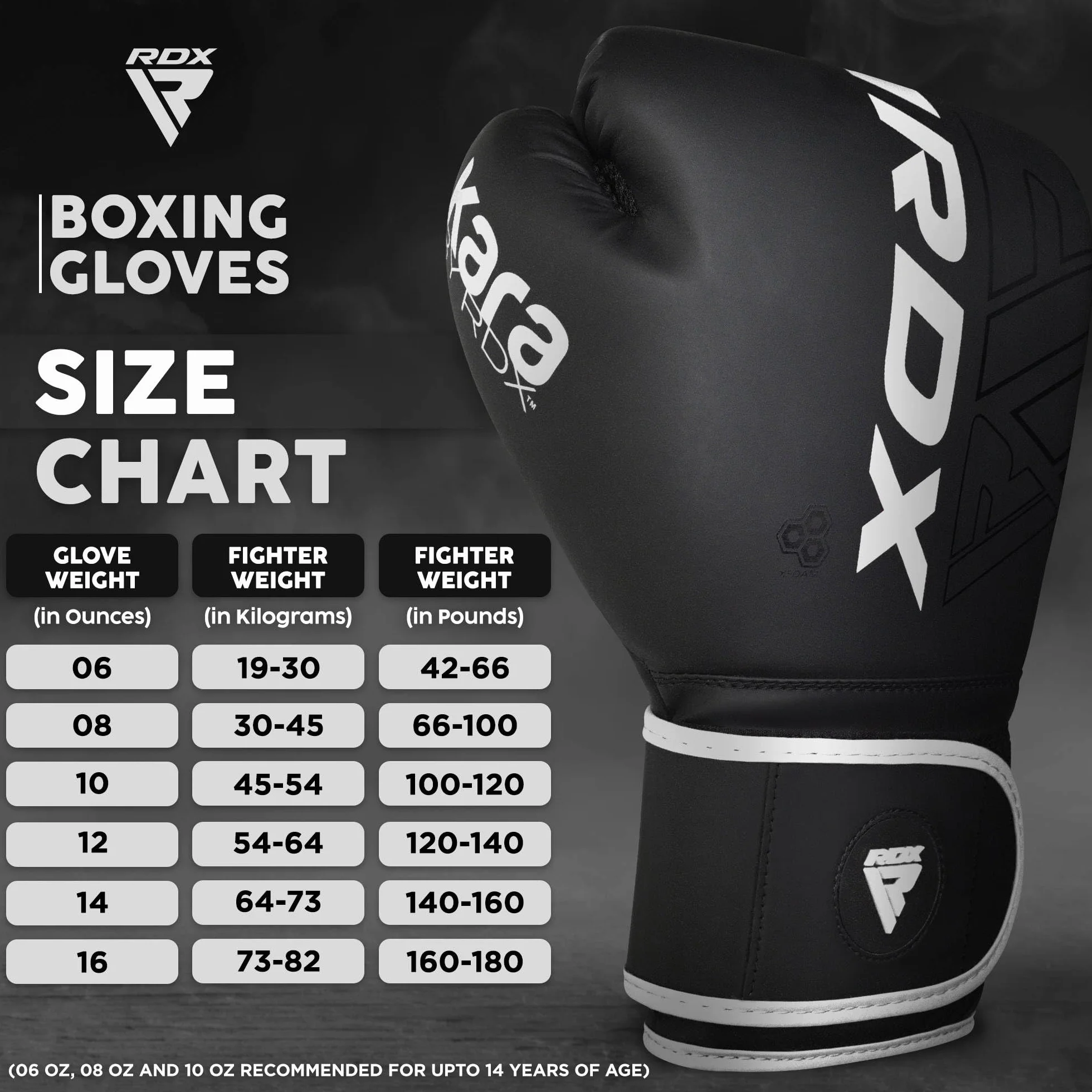 RDX Guantoni da Boxe Muay Thai Maya Hide Pelle KARA Combattimento Guanti da Sacco per Sparring 8 10 12 14 16 18 oz