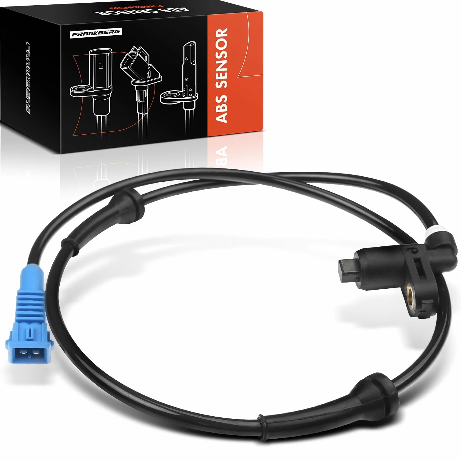 Frankberg Sensore Velocità Ruota ABS Sensore ABS 2-Poli Compatibile con 206 CC 2D 206 Compatto 2A/C 206 SW 2E/K Replace# 454576