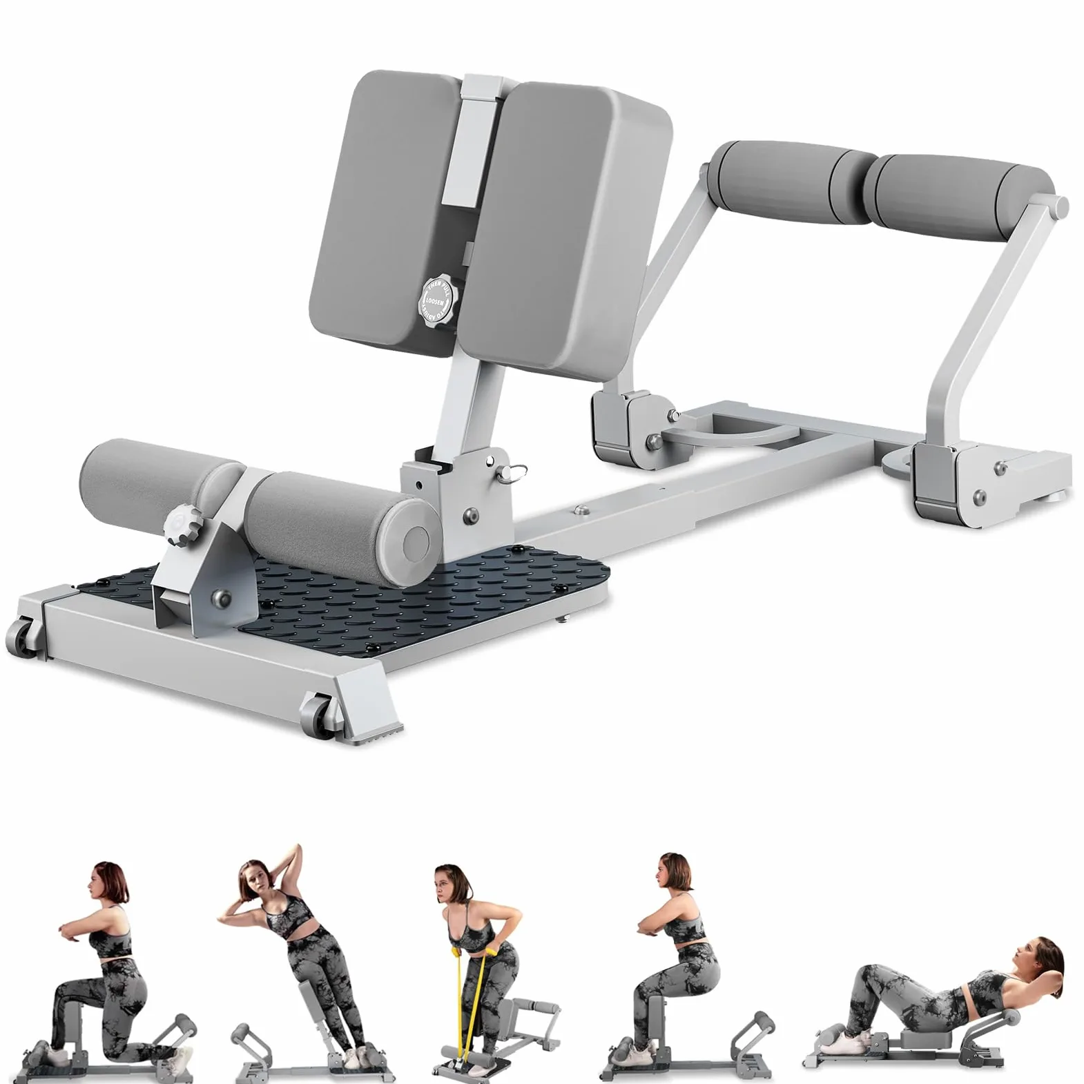 TODO Sissy Squat Macchina Capacità 120KG | per Gambe, Glutei e Addome | Core Training | Multifunzione Deep Sissy Macchina, Attrezzature per il Fitness a Casa