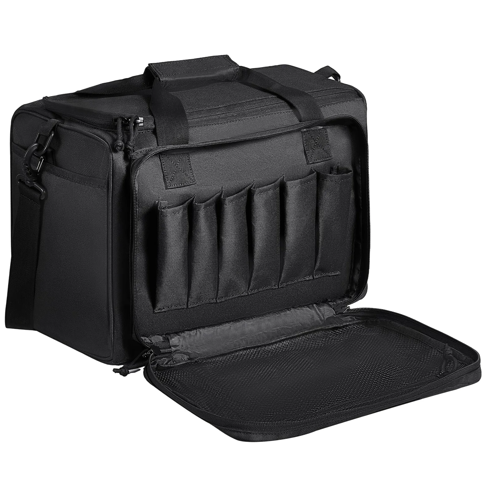 VEVOR Custodia Morbida per Pistola Capienza 3 Pistole, Custodia per Pistola con 2 Pannelli Rimovibili 6 Caricatori, Custodia per Armi da Fuoco, Borsa per Pistola Caccia all'Aperto, Tracolla Singola