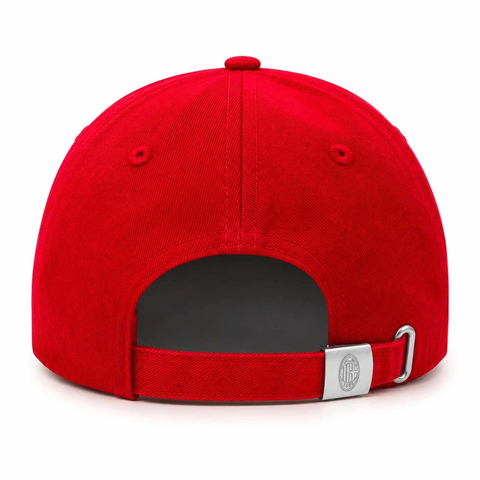 AC Milan Cappello Ufficiale in Cotone Rosa con Logo Modello Baseball Visiera Curva Regolabile