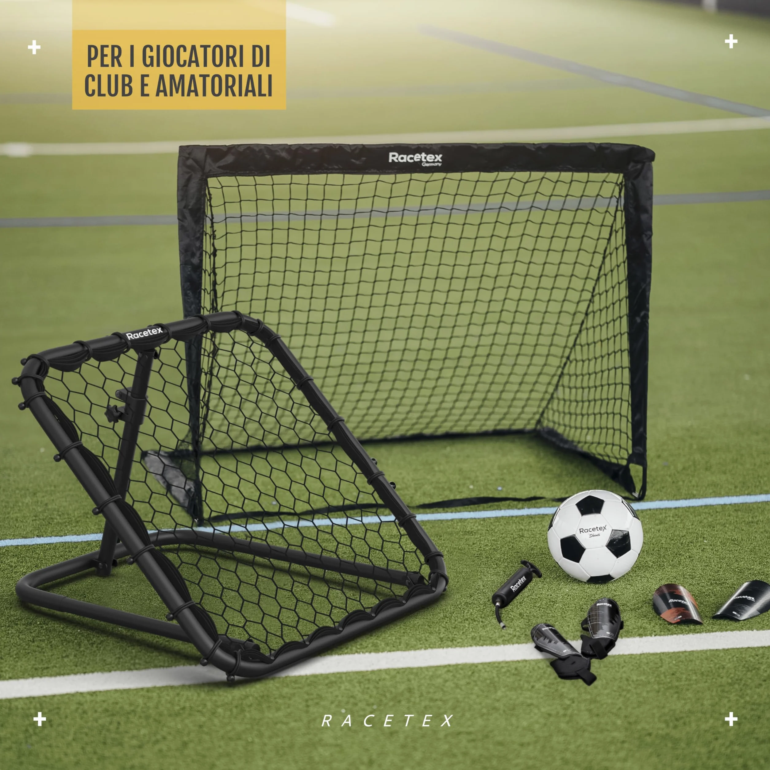Racetex Rimbalzo da Calcio per Bambini Regolabile – Pallone Allenamento Diversificato