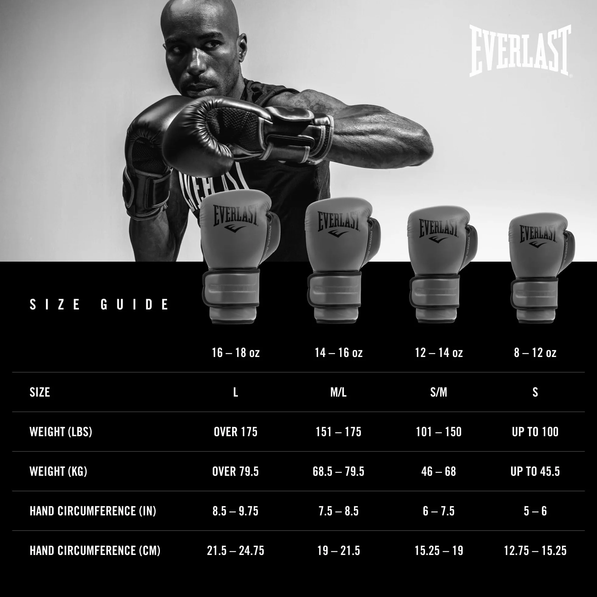 Everlast Powerlock OG & Powerlock 2R Guantoni da Boxe per Sacco e Sparring, Chiusura a Strappo