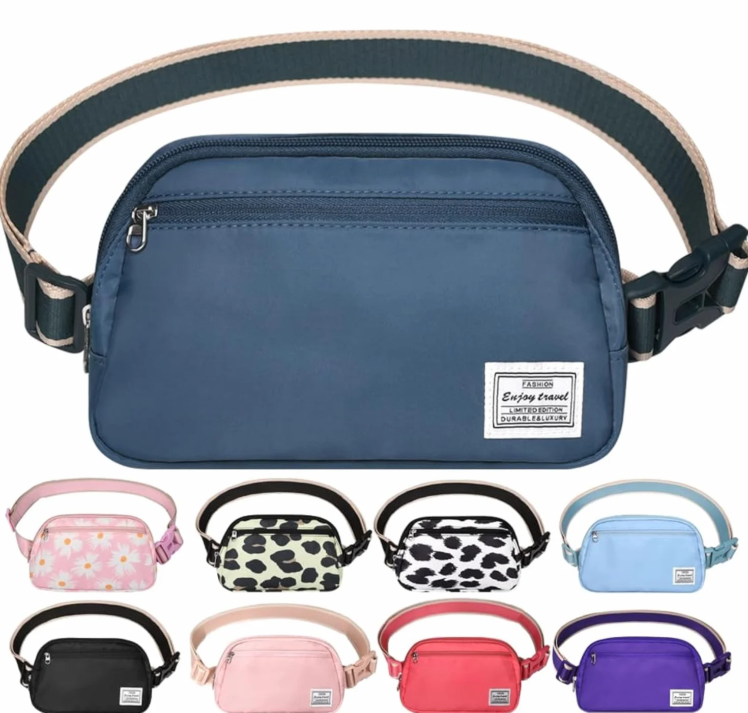 DMLuna Piccola borsa a tracolla da donna marsupio mini con cinghia regolabile per corsa allenamento viaggi