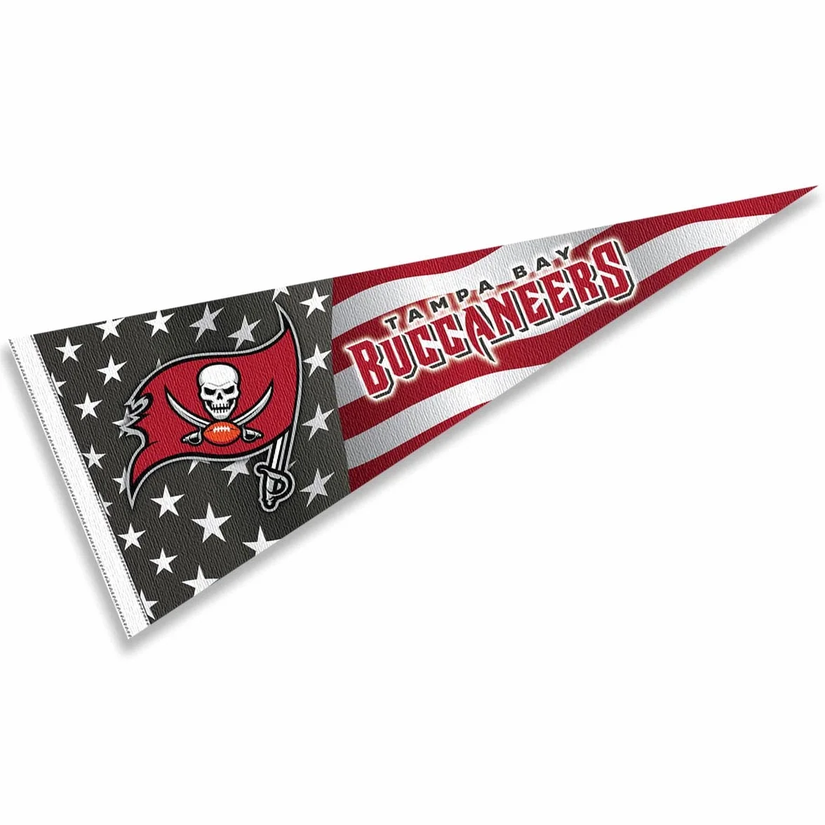 WinCraft Tampa Bay Buccaneers Nation USA Americana Stars and Stripes Pennant Banner Flag