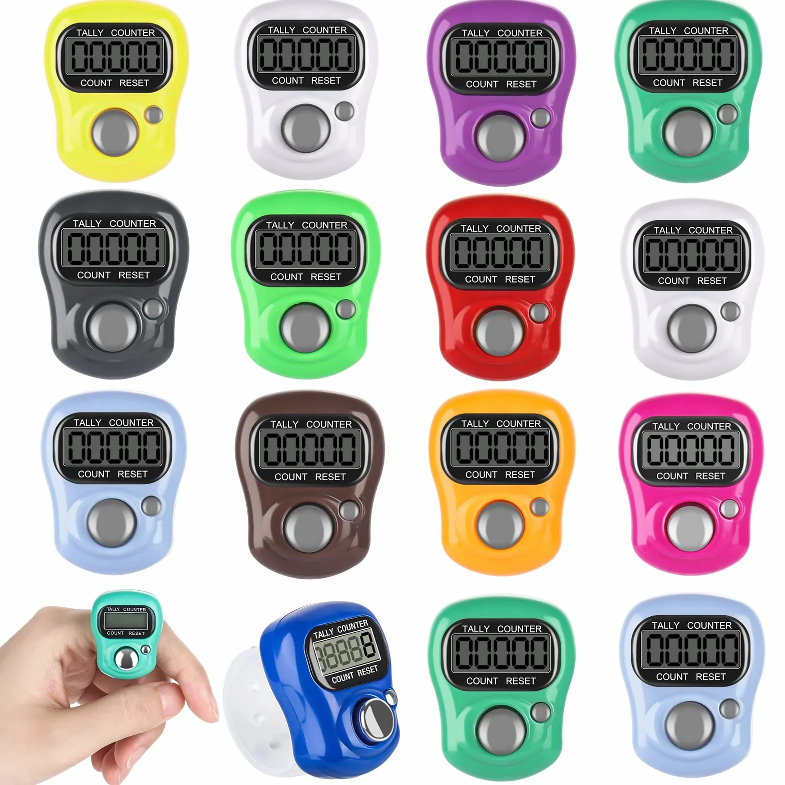 Contatore Manuale Meccanico Portatile Clicker con Anello per Contare Persone Sport Allenatore Scuola Golf
