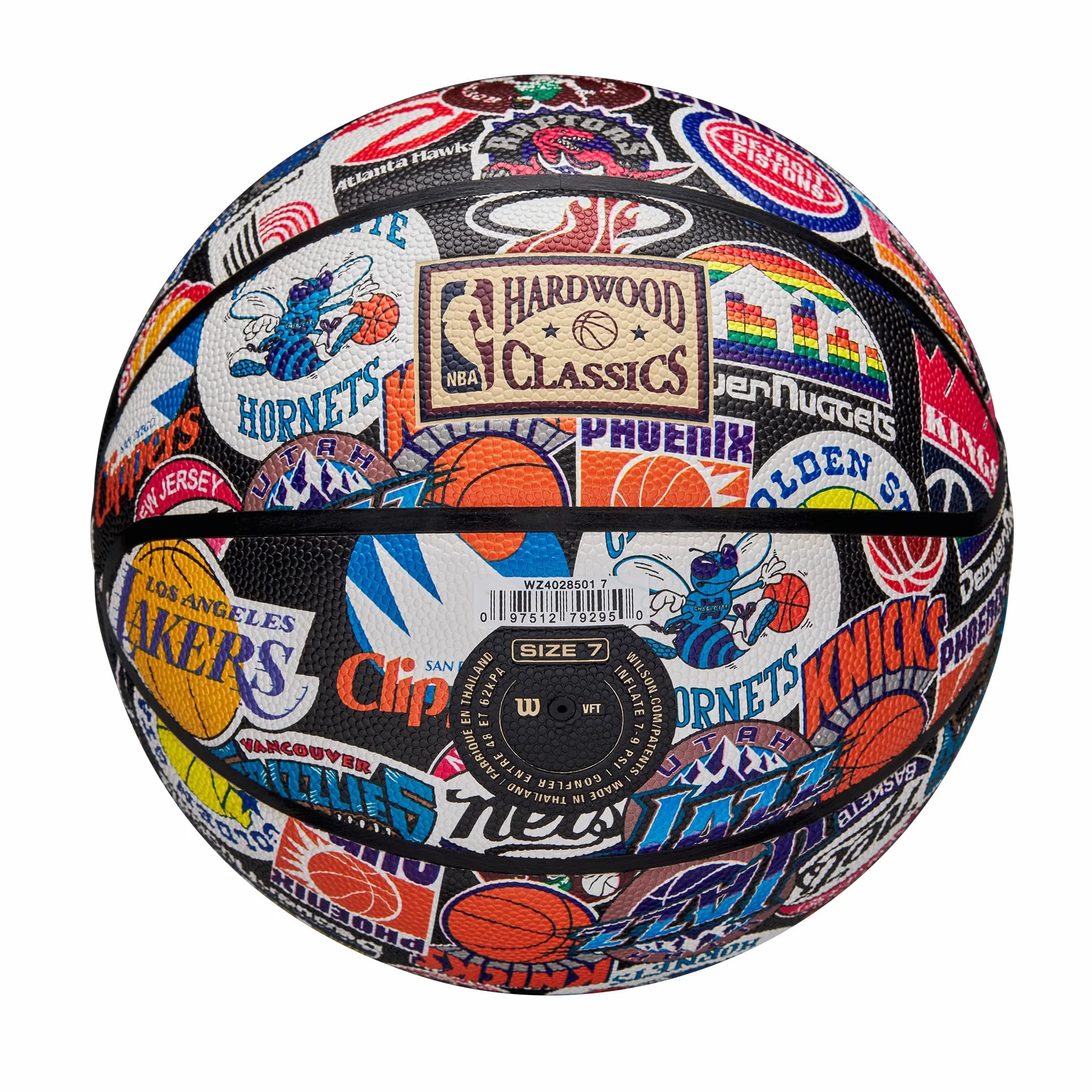 Wilson Pallone da Basket Retrò NBA All Team Taglia 7 Dual Depth Pure Feel