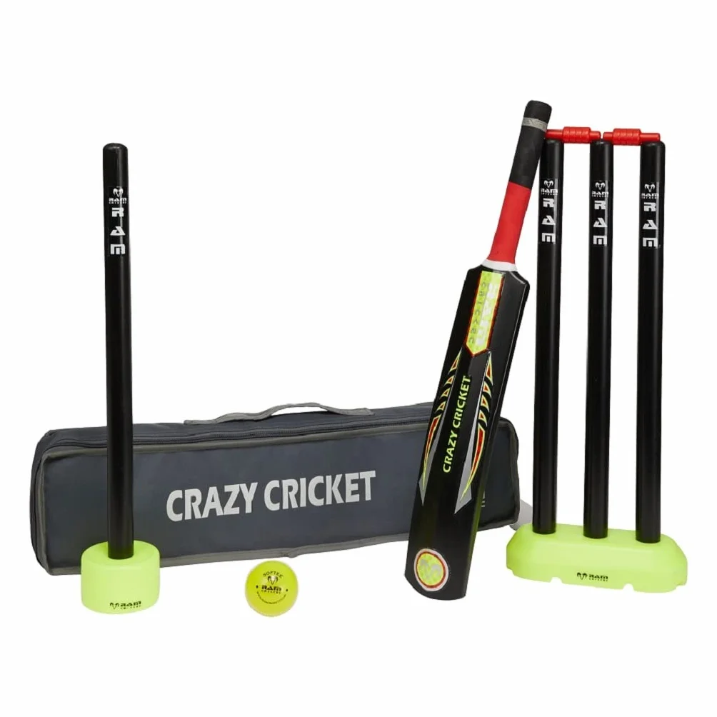 Ram Cricket Crazy Cricket Set Mini Micro per bambini 3-9 anni Kwik ad alte prestazioni durevole allenamento partite giardino spiaggia parco
