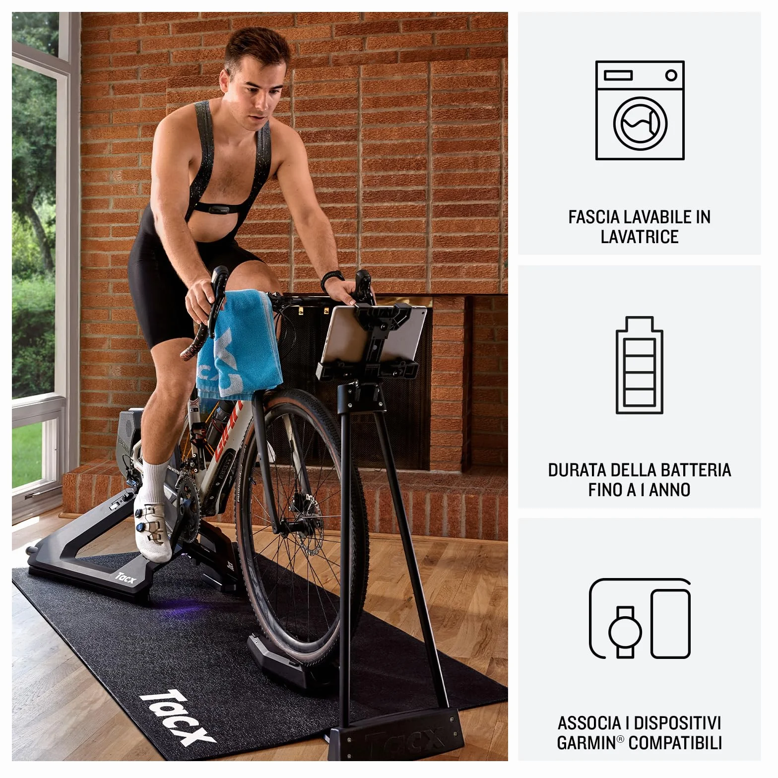 Garmin HRM-200 M-XL Fascia Cardio Bluetooth ANT+ Multisport HRV Impermeabile 3 ATM Lavabile Autonomia 1 Anno