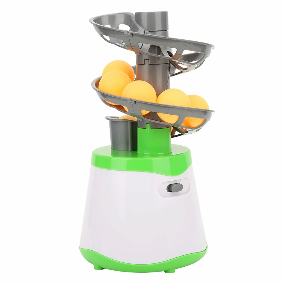 Drfeify Lanciatore Automatico di Palla da Pong, Allenatore di Pong in ABS Durevole Portatile per Principianti