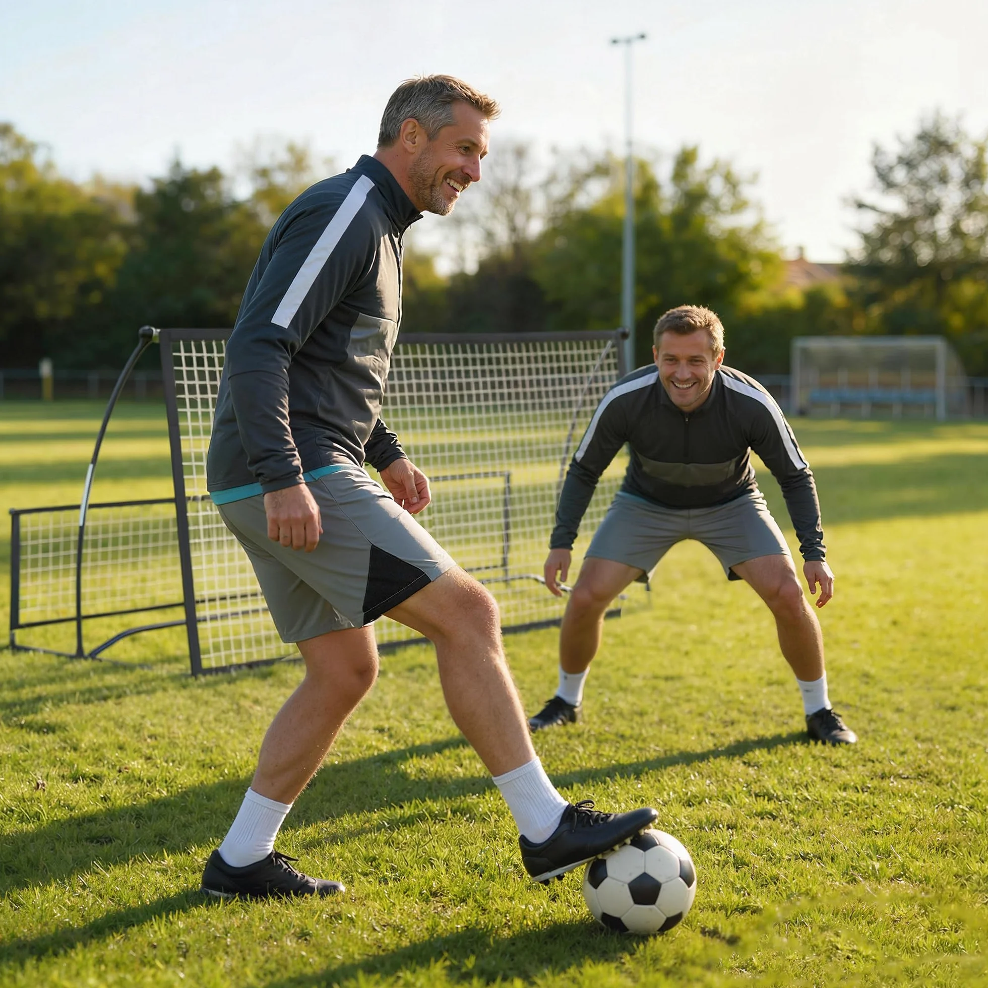 SPORTNOW 2 in 1 Pieghevole Rete di Rimbalzo per Calcio Doppio Lato con Borsa per Trasporto, Nero