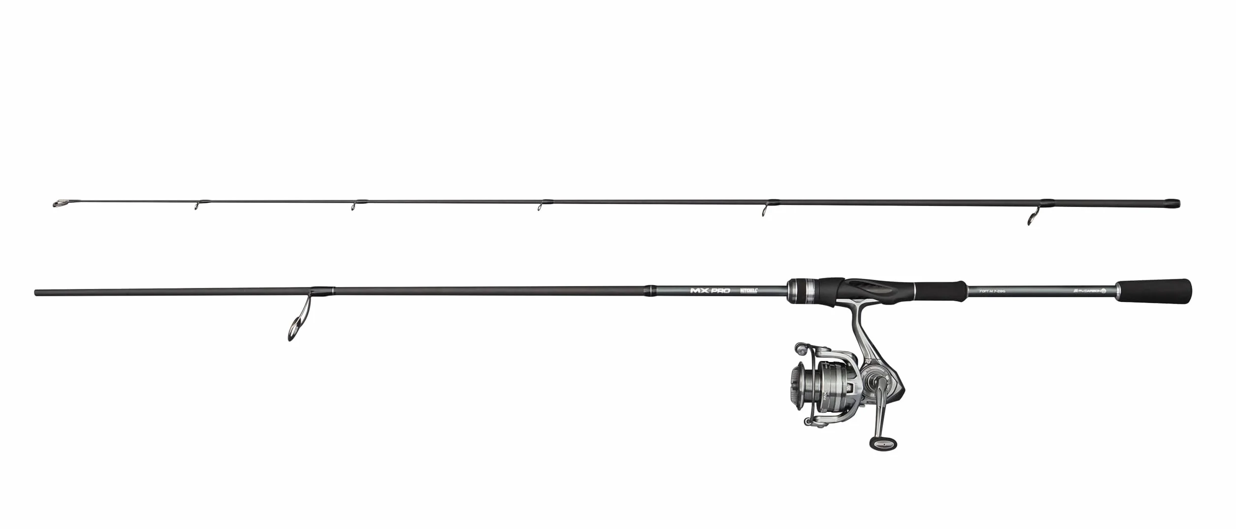 Mitchell MX PRO Combo spinning | Set canna e mulinello per pesca predatori e acqua dolce | Azione veloce, canna in carbonio 24T | Mulinello spinning con 4+1 cuscinetti | Media-pesante, 2,13 m, 3000