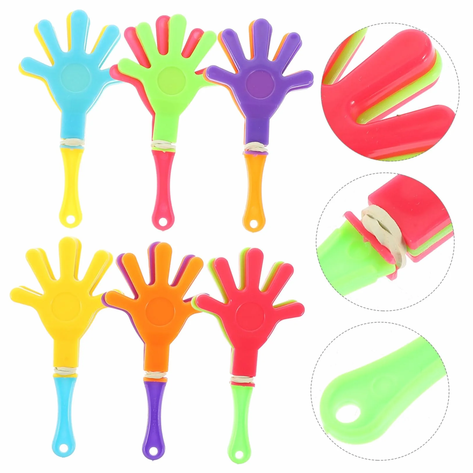 VANZACK 50 Pezzi Battimani Rumorosi in Plastica Resistente per Feste e Eventi
