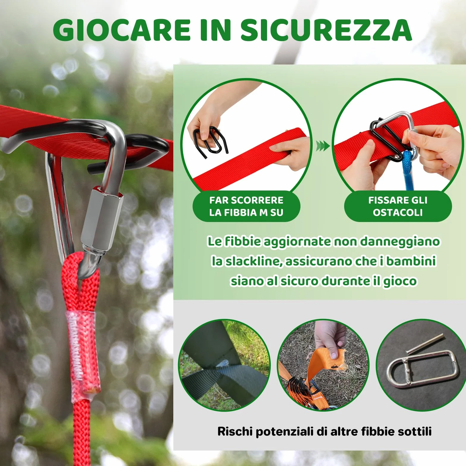 Dripex Percorso ad Ostacoli Ninja per Bambini 15m×2 Slackline 10 Ostacoli durevoli Allenamento all'aperto Cortile Altalena Rete Scala Arrampicata