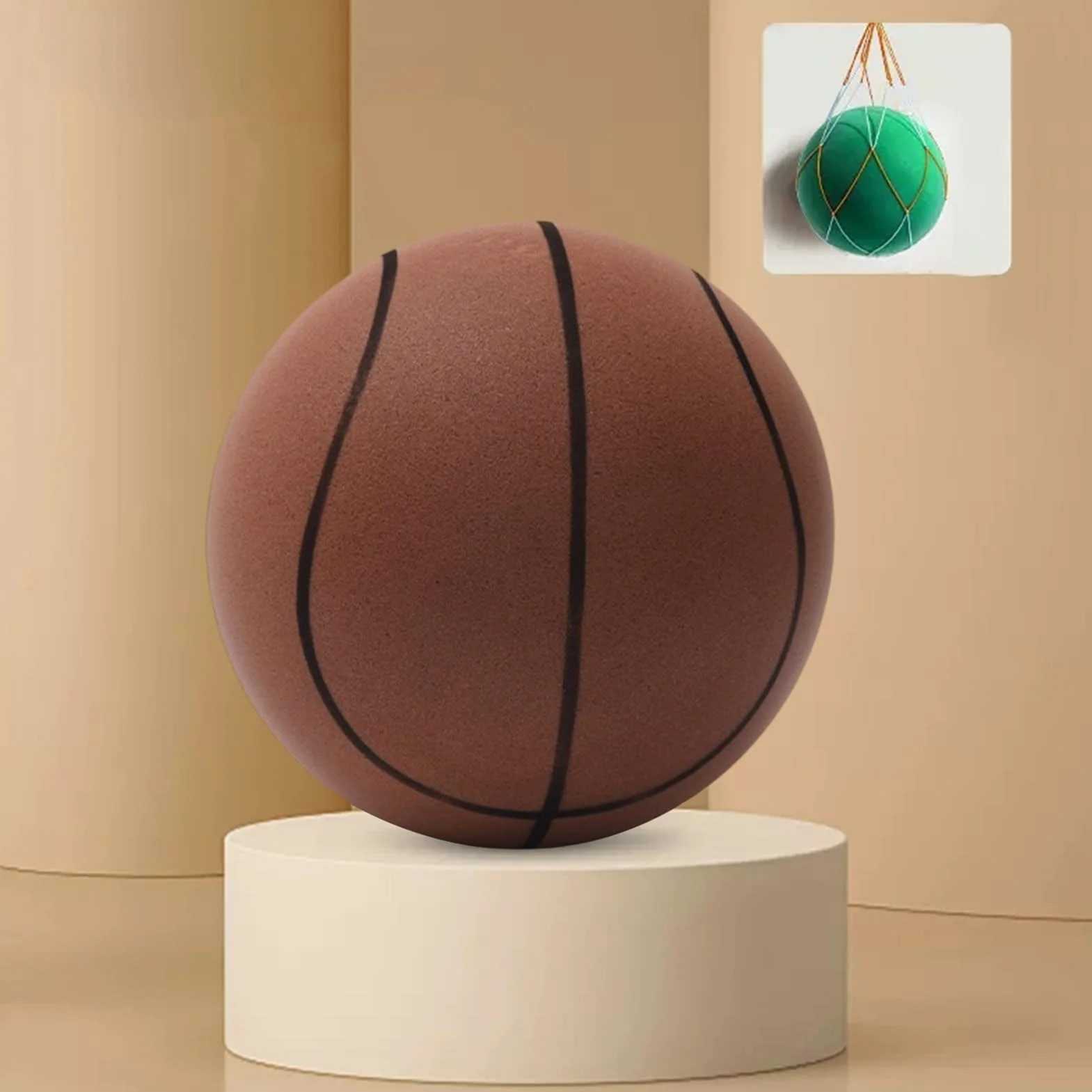 Generico Pallacanestro Silenziosa - Palla Da Allenamento Indoor Da Basket Silenziosa In PU Da 7 Pollici | Palloni Da Baskets Per Interni In Morbida Schiuma Palloni Da Basket Silenziosi Per Dribbling