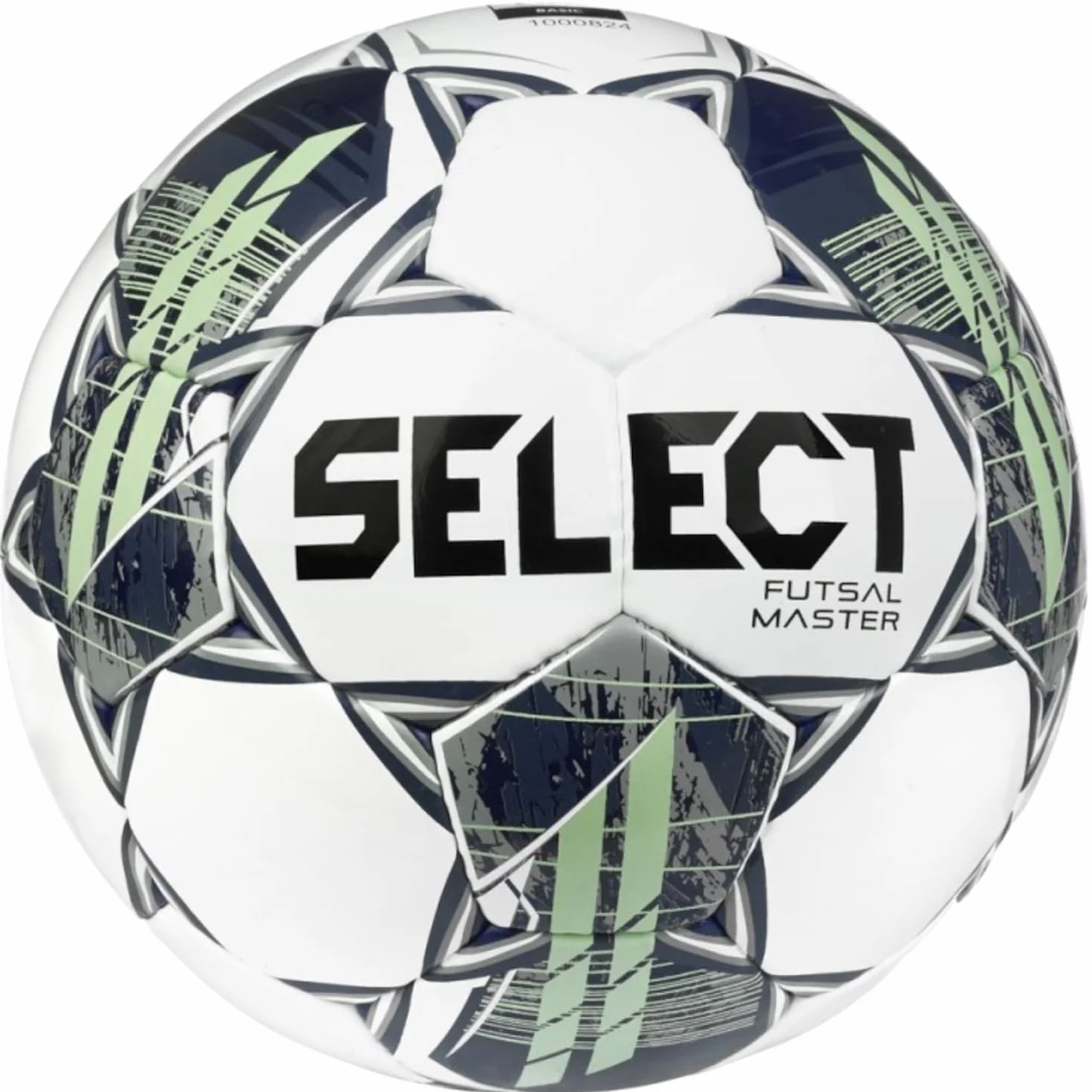 Select Futsal Master FIFA Basic Ball Master WHT-GRE, palla da calcio, unisex, bianco/grigio/nero/verde, 4