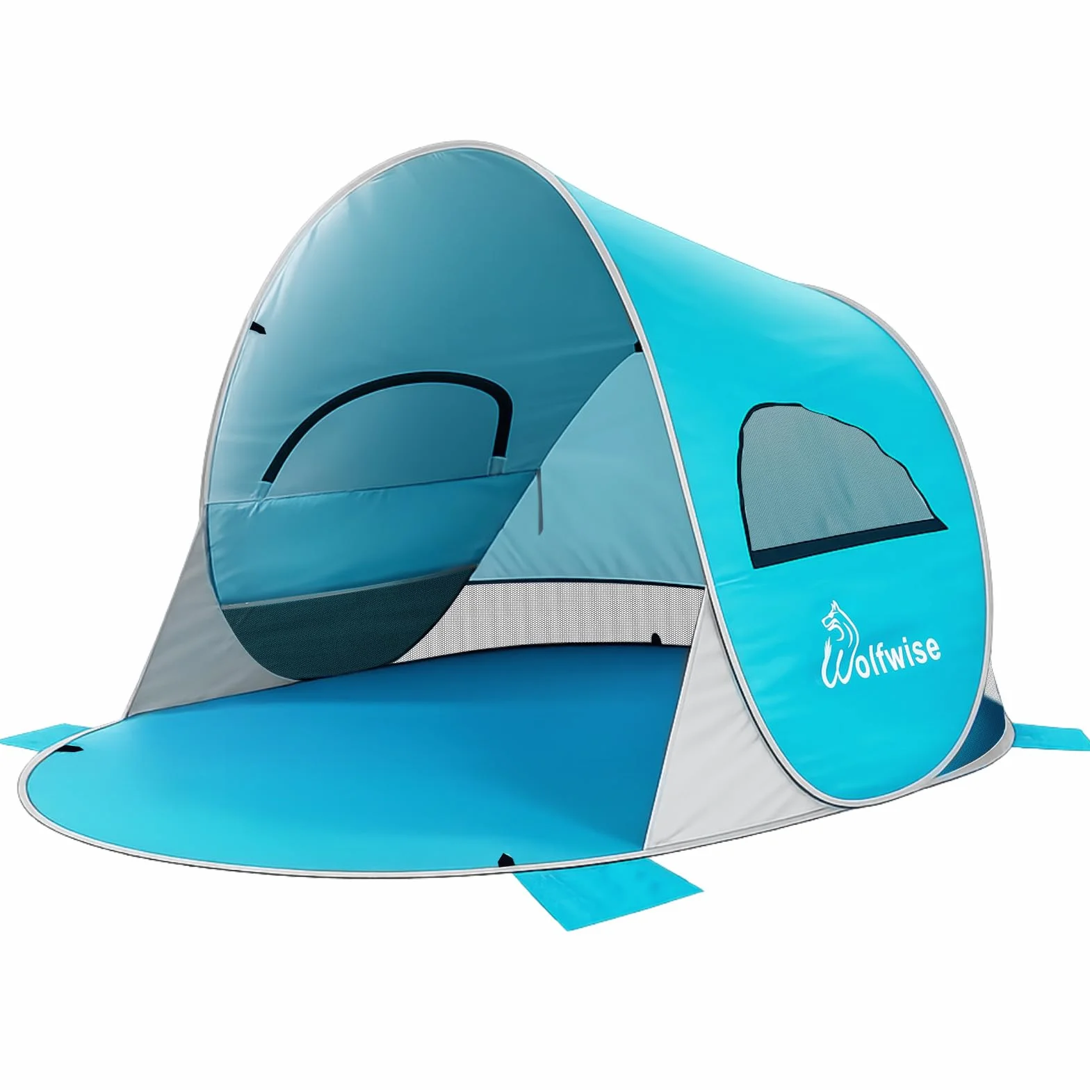 WolfWise Tenda Pop up Istantaneo, Spiaggia UPF 50+, Tenda Automatica Portabile Riparo dal Sole per Famiglia/Pesca/Trekking/Picnic
