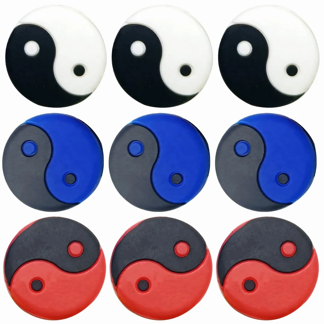 Pezzi 9 Smorzatori Tennis Tai-Chi Silicone Antivibrazione Set Accessori Racchetta
