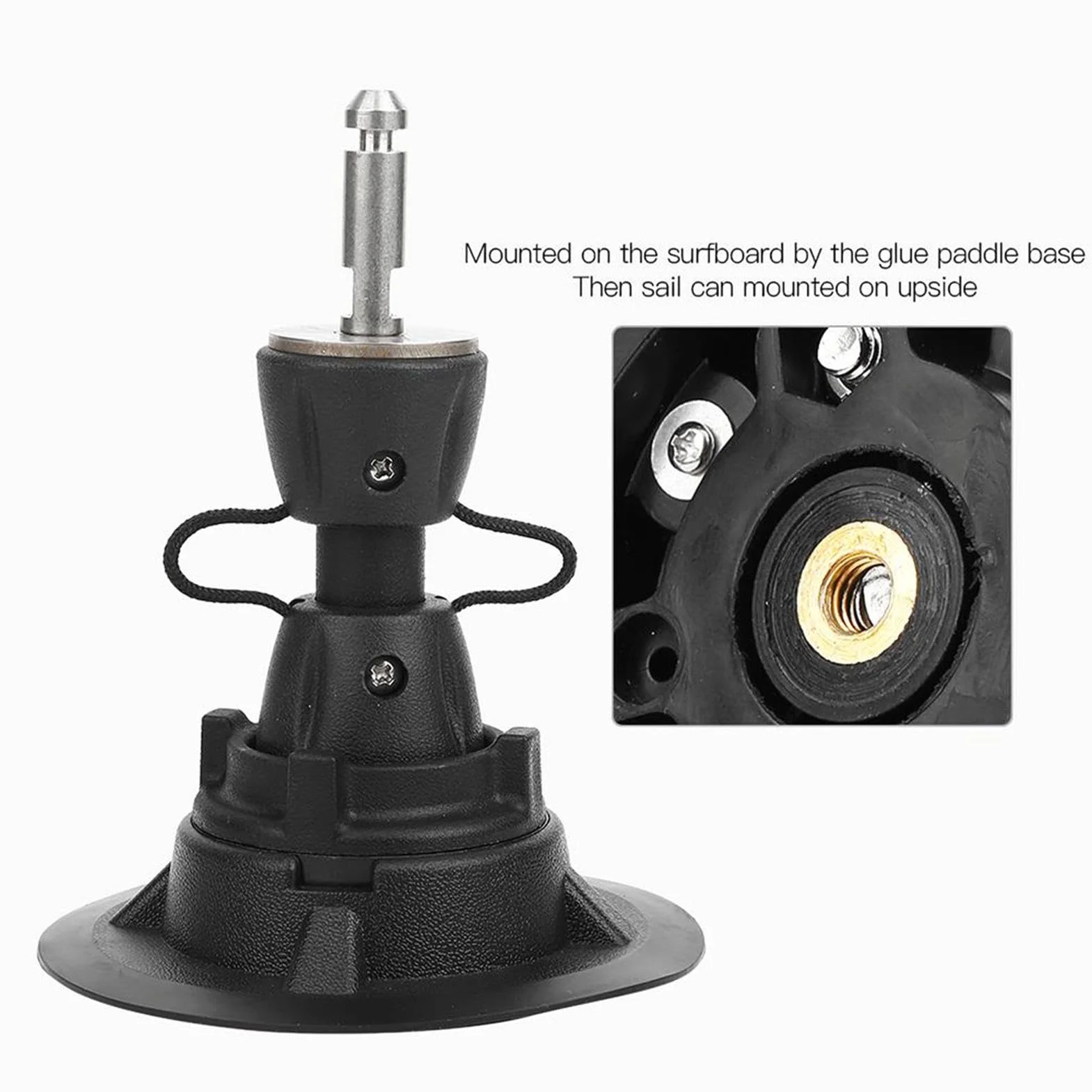Tendine a base per windsurf, base albero regolabile con rotazione 360 gradi