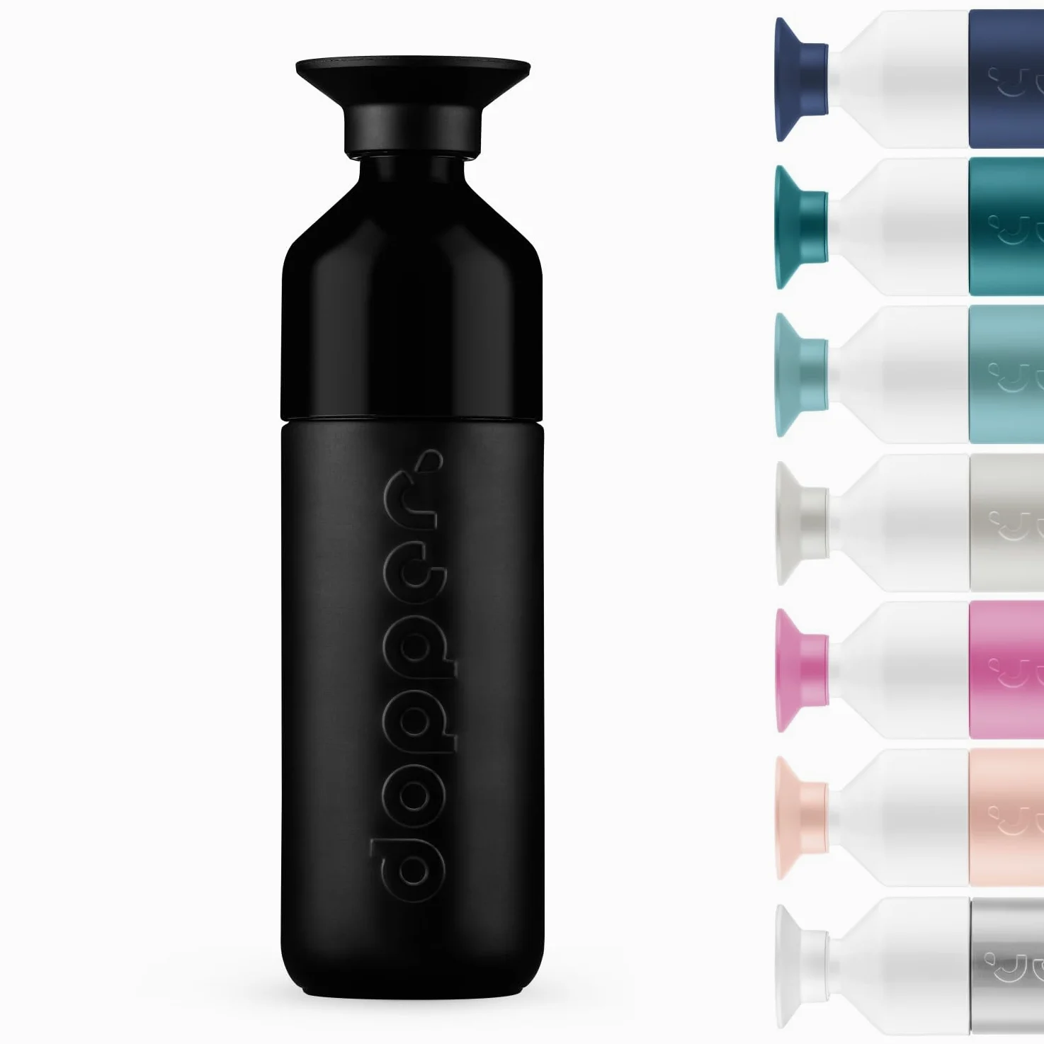 Dopper Insulated thermos bottle 350ml, 580ml, 1L - Stainless steel drinking bottle - Coffee mug to go - Thermo mug for coffee, tea - Double-walled, leak-proof, keeps cold for 24h / hot for 9h