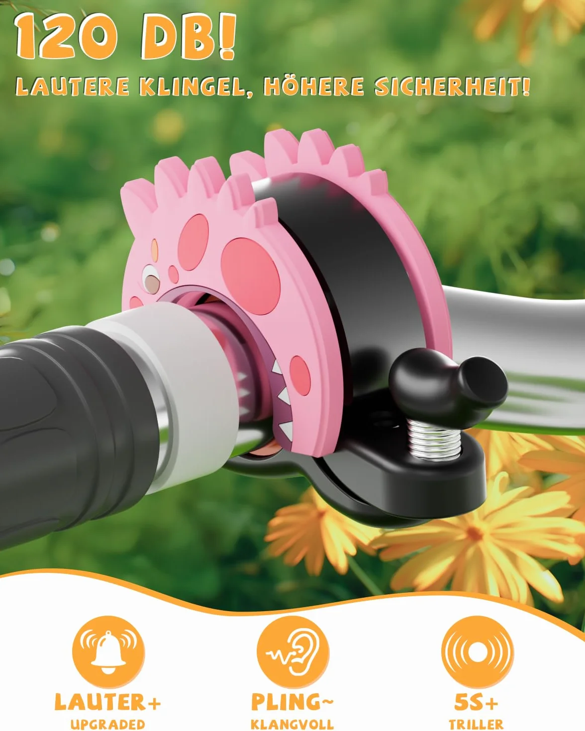 Campanello Bicicletta 22.2-25.4mm Mini Campanello per Bambini Ragazzi