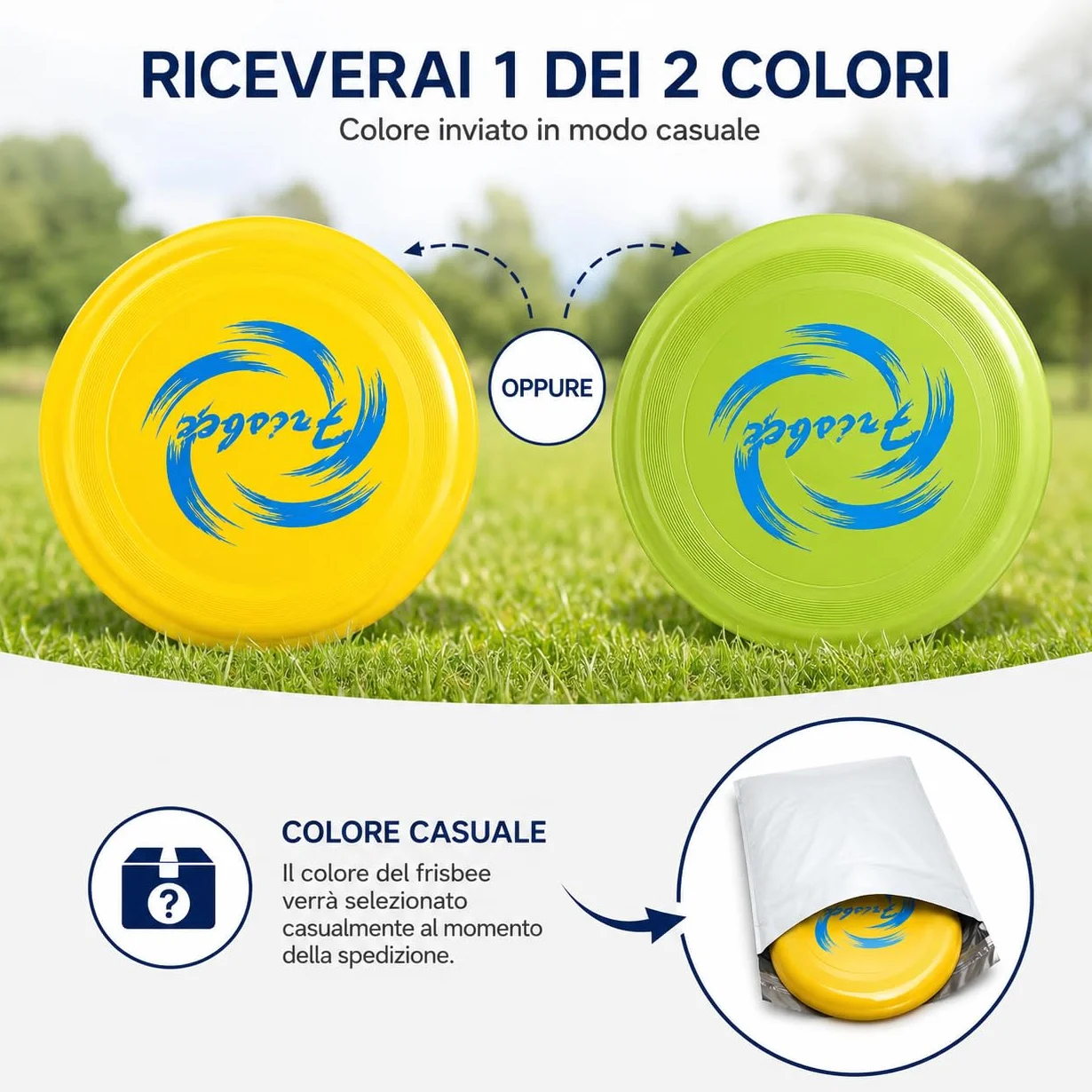 Disco Volante Frisbee 23cm per Giochi all'Aria Aperta, 1 Pezzo