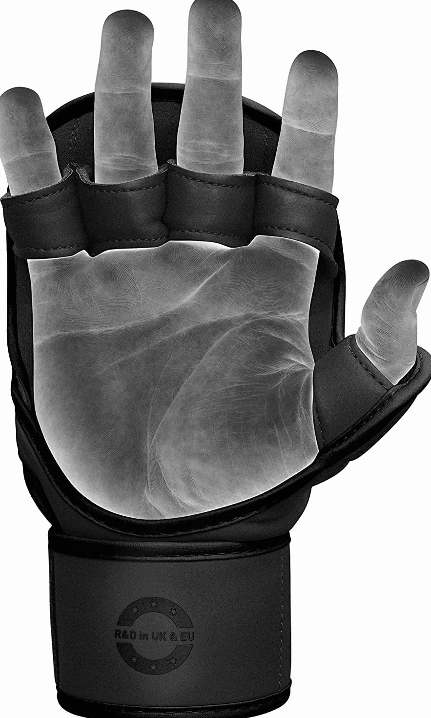 RDX Guanti MMA per Arti Marziali Grappling Allenamento, Maya Hide Cuoio Kara Sparring Guantoni per Kickboxing, Muay Thai, Combattimento in Gabbia, Sacchi Pugilato, Sacco da Boxe