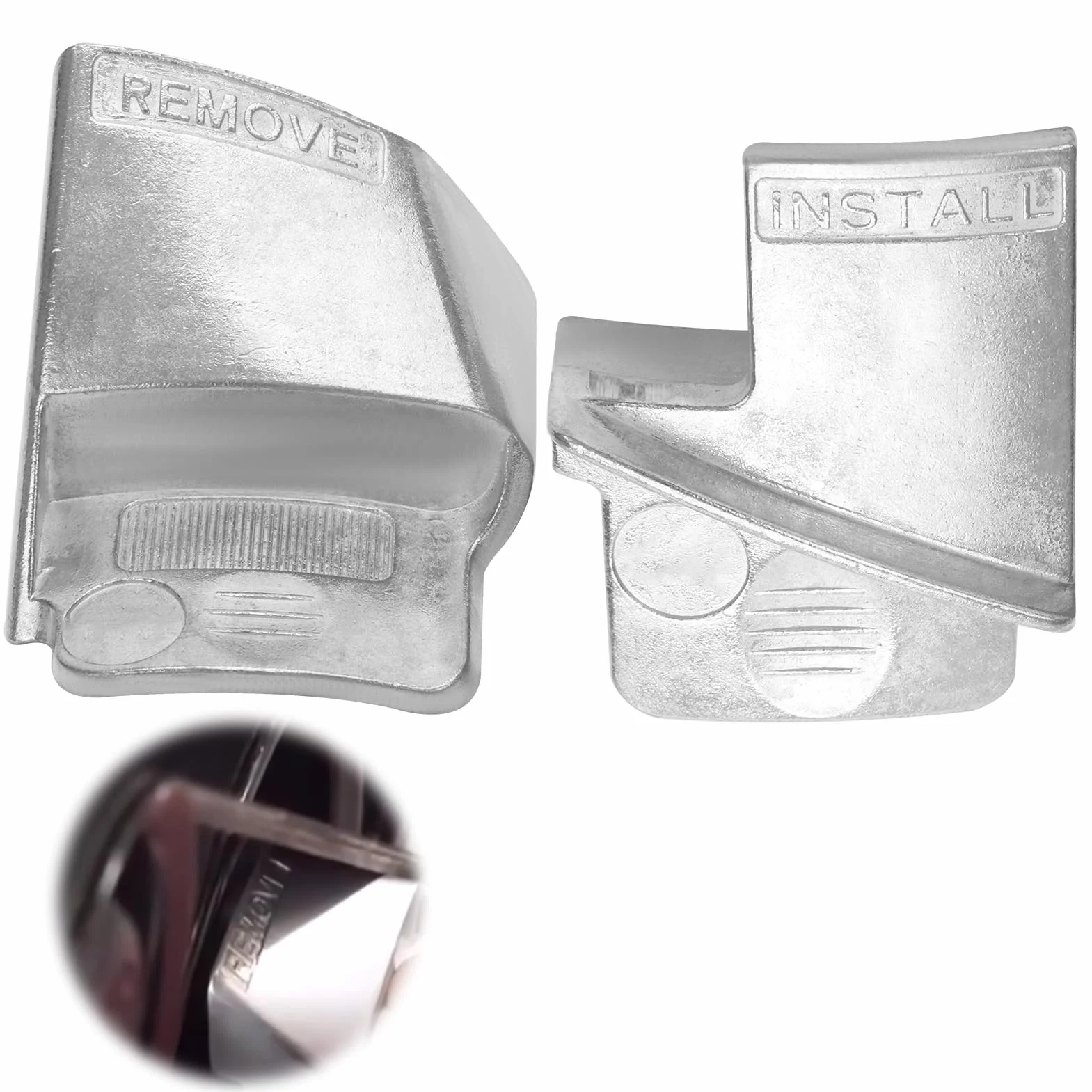 2 Pezzi Strumenti in Metallo per Rimozione e Installazione di Cinghie Elastiche Auto, Strumento di Montaggio e Smontaggio Cinghie Elastiche, Dispositivo di Collegamento per Cintura Elastica