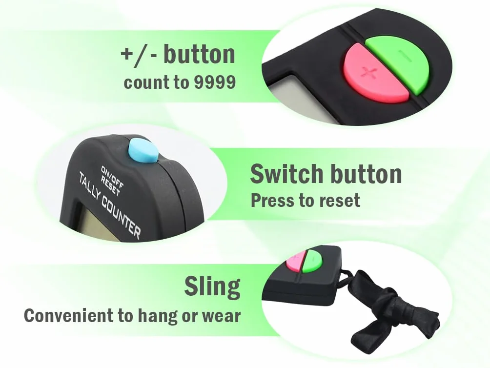 Contatore Digitale Manuale Elettronico Clicker 2 Pz per Golf Corsa Nuoto Competizioni