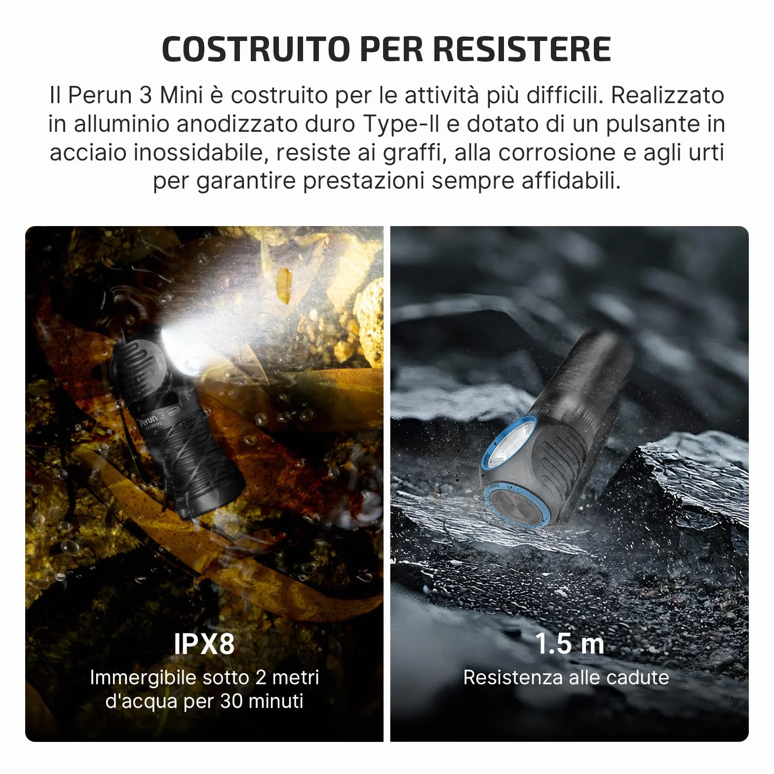 OLIGHT Perun 3 Mini HCRI Torcia Frontale Ricaricabile 920 Lumen 90 CRI Luce Bianca e Rossa